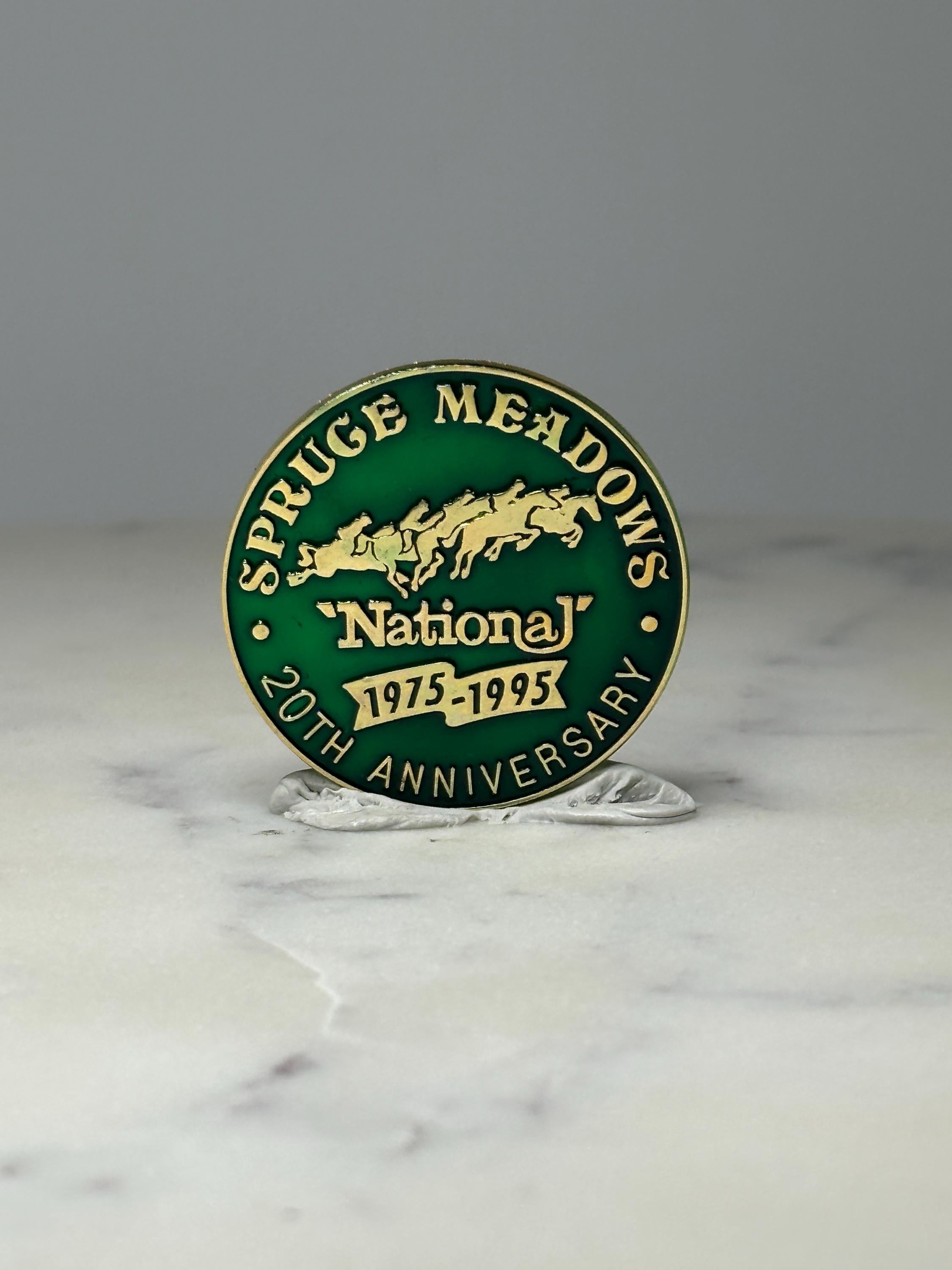 Spruce Meadows National Lapel Pin: Green Enamel - 20th Anniversary