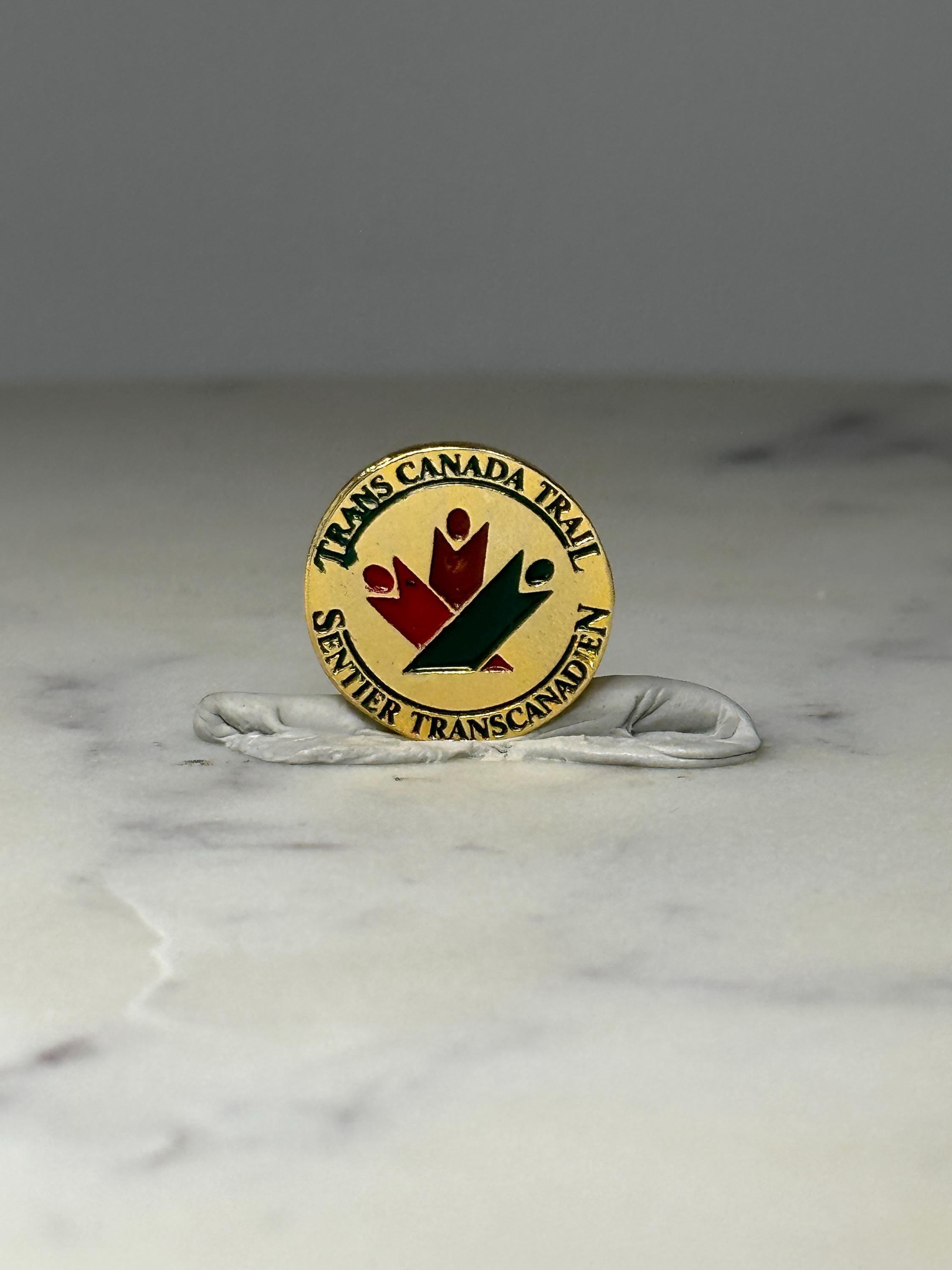 Trans Canada Trail Enamel Pin: Gold Tone - Canada Hiking Accessory