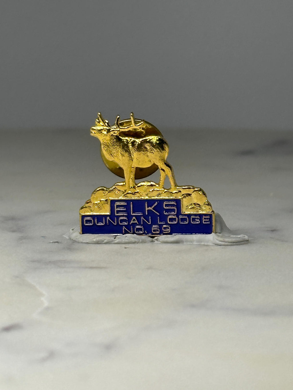 Vintage Elks Duncan Lodge No 69 Enamel Lapel Pin BPOE Fraternal Order