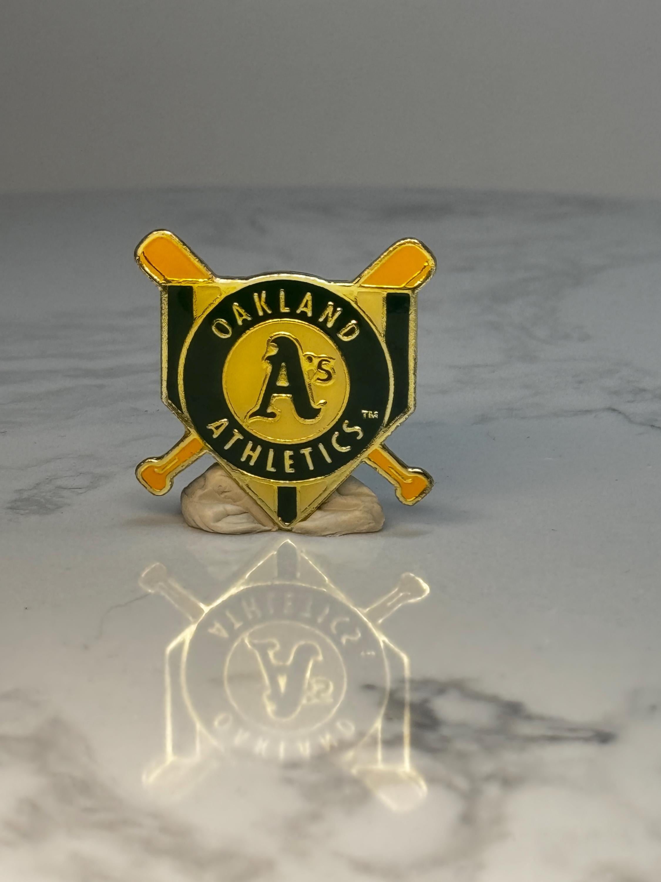 Oakland Athletics Baseball Pin: Green Gold Enamel - MLB Sports