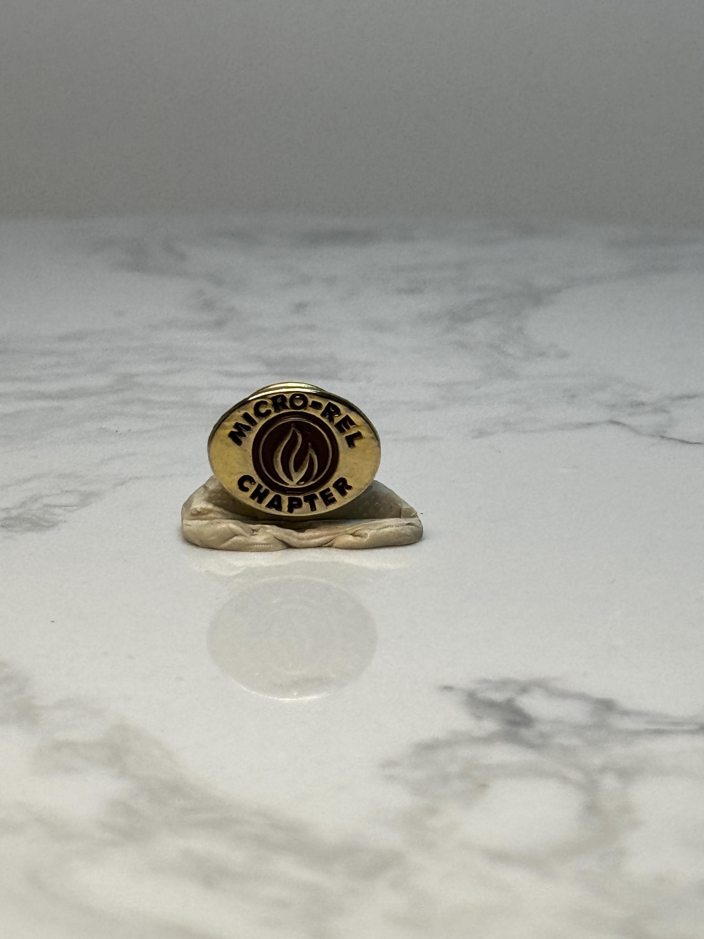 Micro-Rell Chapter Lapel Pin: Gold Tone Enamel - Fraternal Accessory