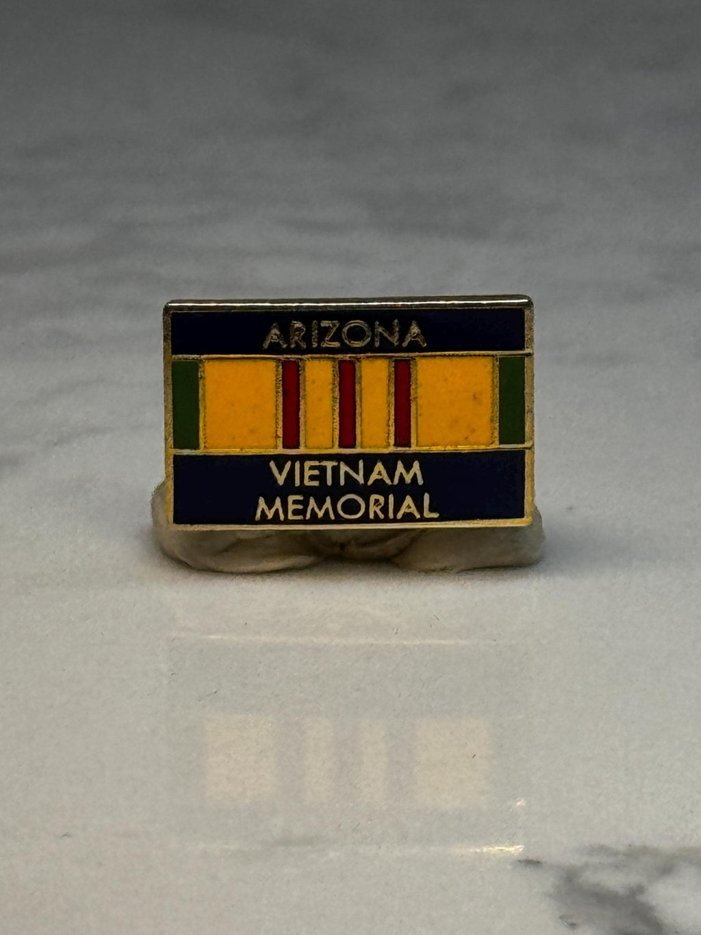 Arizona Vietnam Memorial Pin: Enamel Ribbon Style - Patriotic Accessory