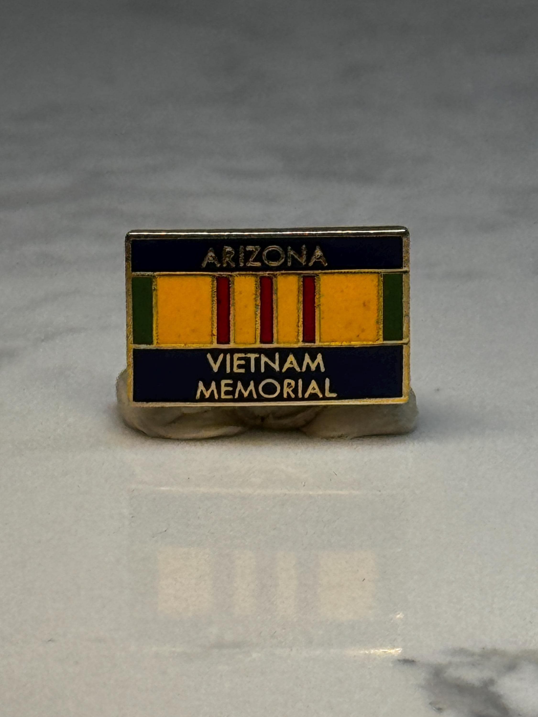 Arizona Vietnam Memorial Pin: Enamel Ribbon Style - Patriotic Accessory