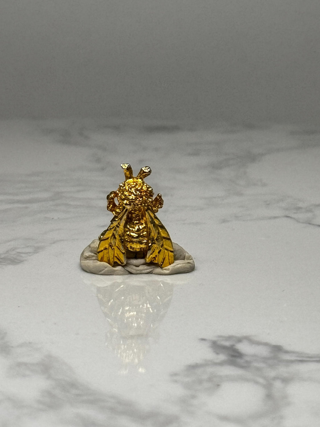 Golden Bee Lapel Pin: Textured Gold Tone - Nature Accessory
