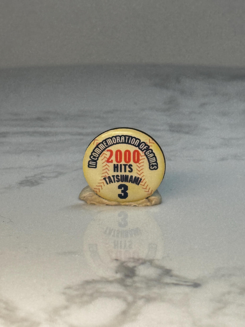 Kazuyoshi Tatsunami 2000 Hits Pin: Baseball Design - Sports Commemorative