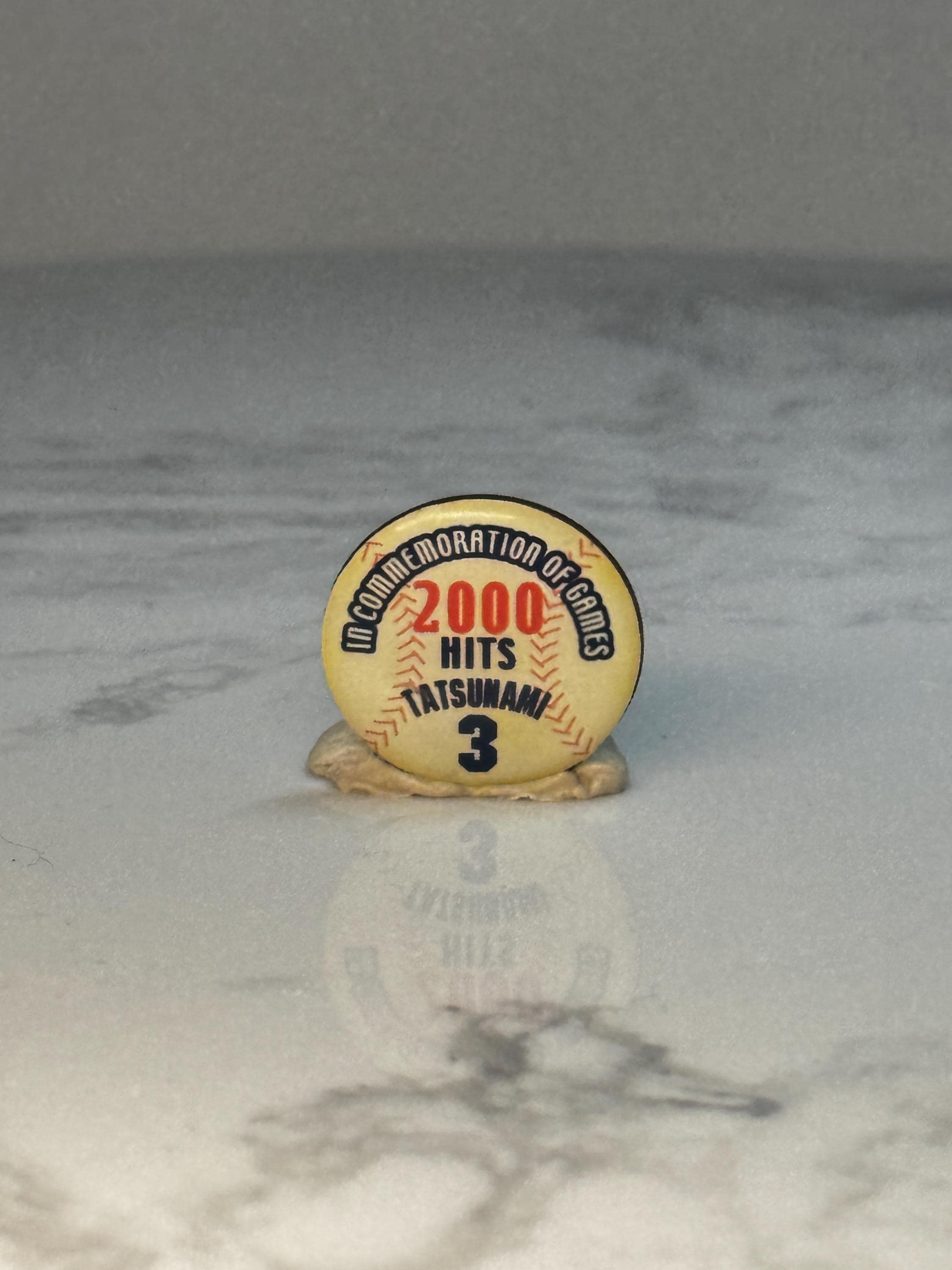 Kazuyoshi Tatsunami 2000 Hits Pin: Baseball Design - Sports Commemorative