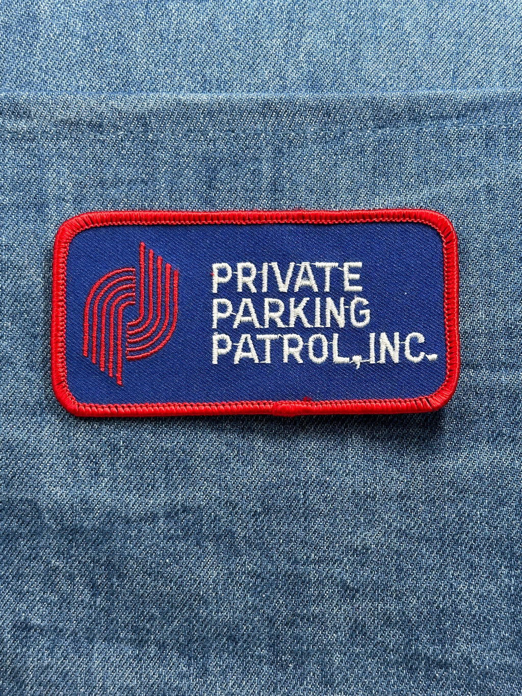 Private Parking Patrol Collectable Patch: Red Blue - Security Accessory