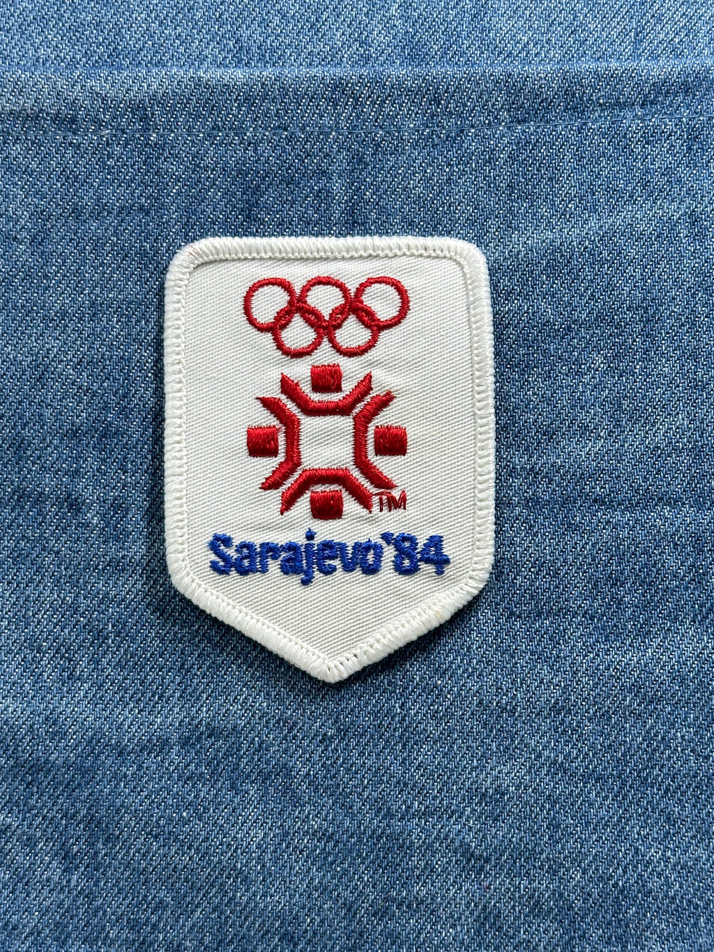 Sarajevo 84 Olympic Collectable Patch: Red & White - Winter Games Accessory