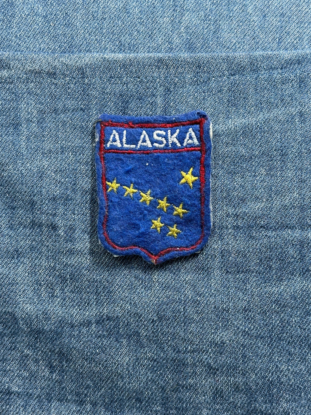 Alaska State Flag Collectable Patch: Blue Felt - USA Travel Accessory