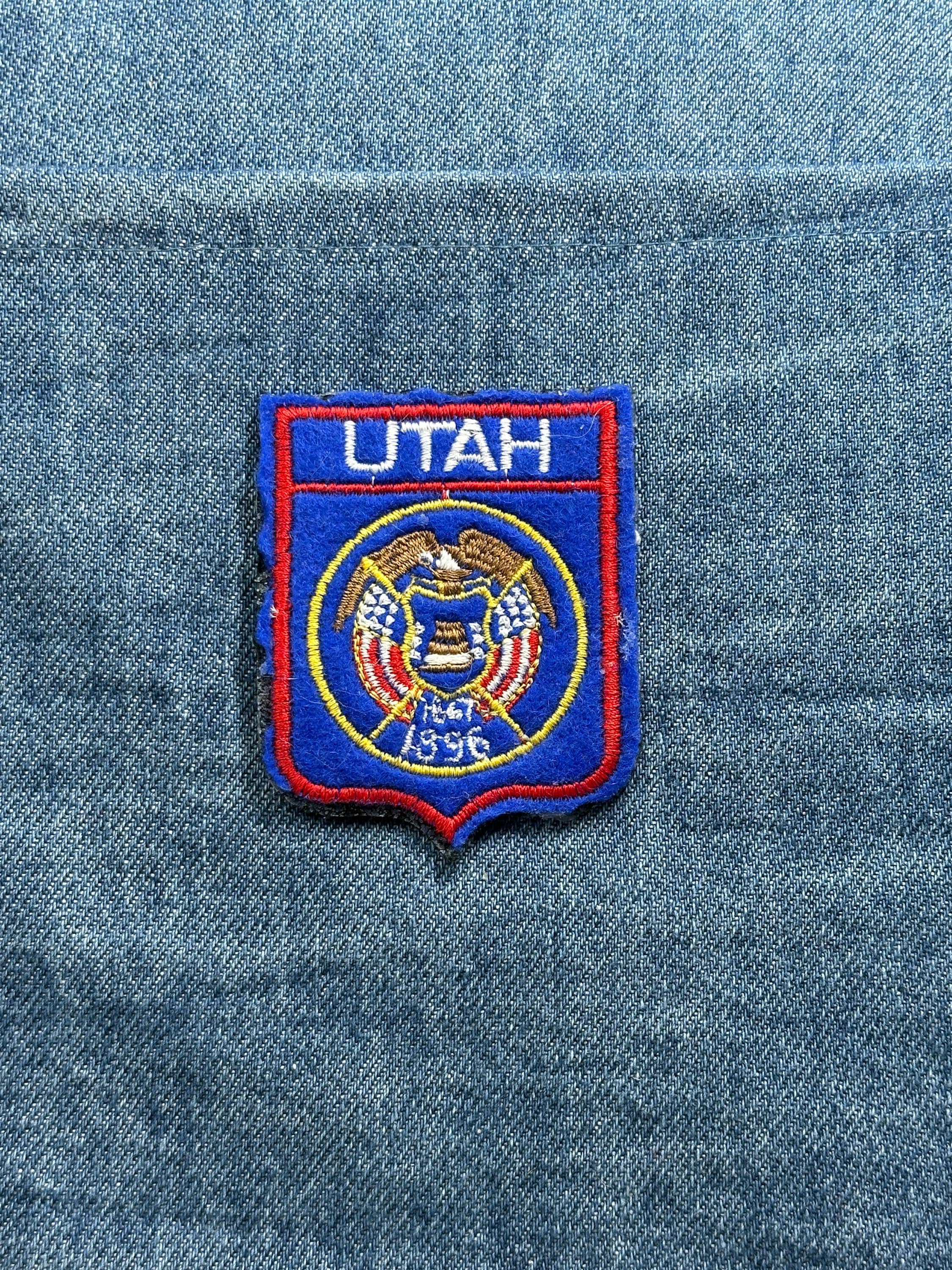 Utah State Seal Collectable Patch: Blue Red Shield - Vintage Accessory