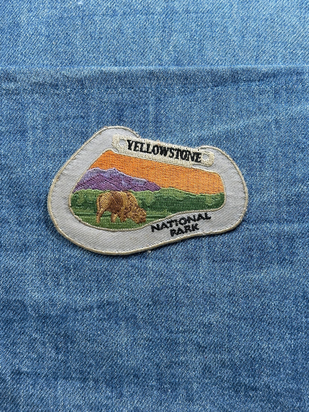 Yellowstone National Park Collectable Patch: Scenic Bison - Vintage Accessory