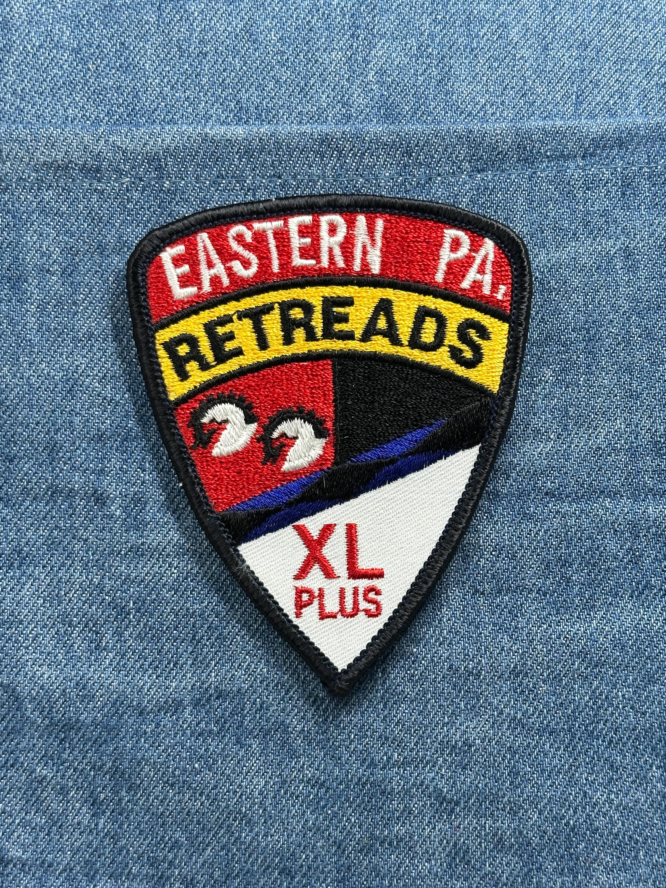 Vintage Eastern PA Retreads XL Plus Patch: Multicolored Motorcycle Biker Club