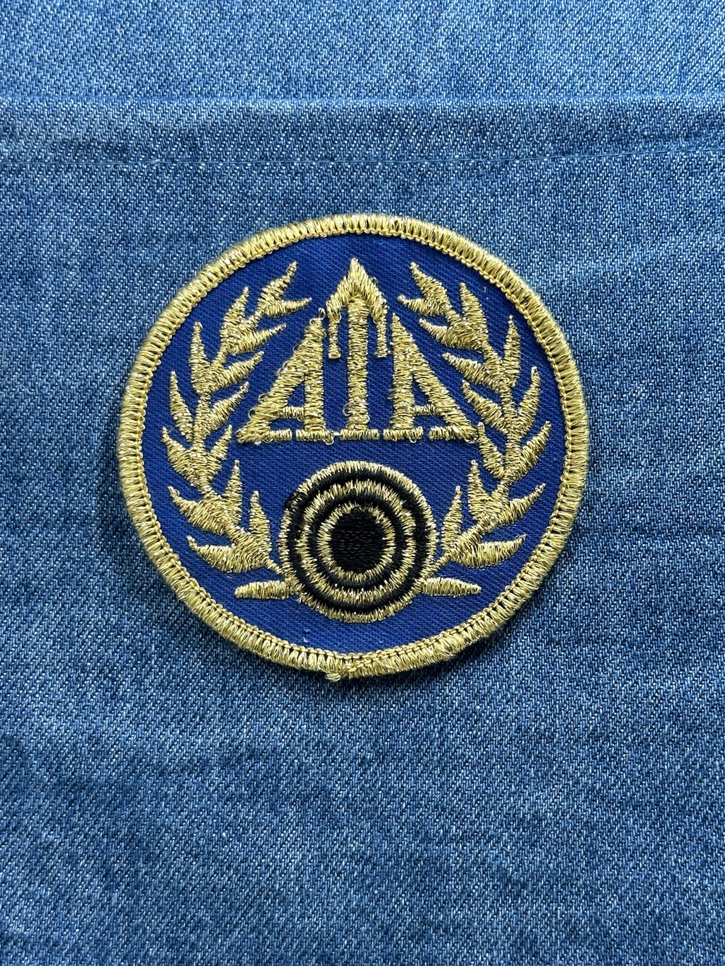ATA Trapshooting Patch: Blue & Gold Emblem - Shooting Sports Accessory