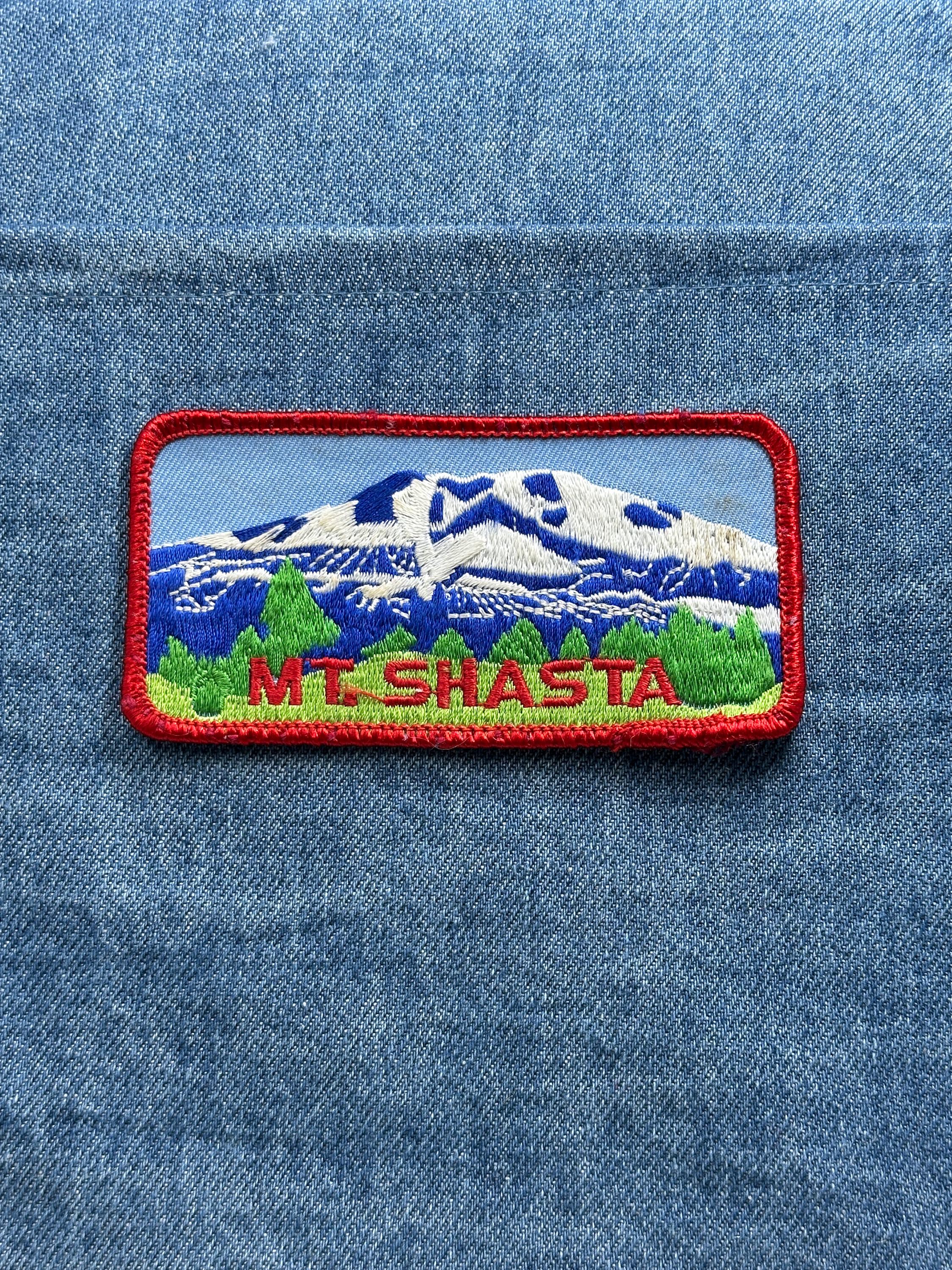 Mt. Shasta Collectable Patch: Red Border Scenic - Travel Souvenir Accessory