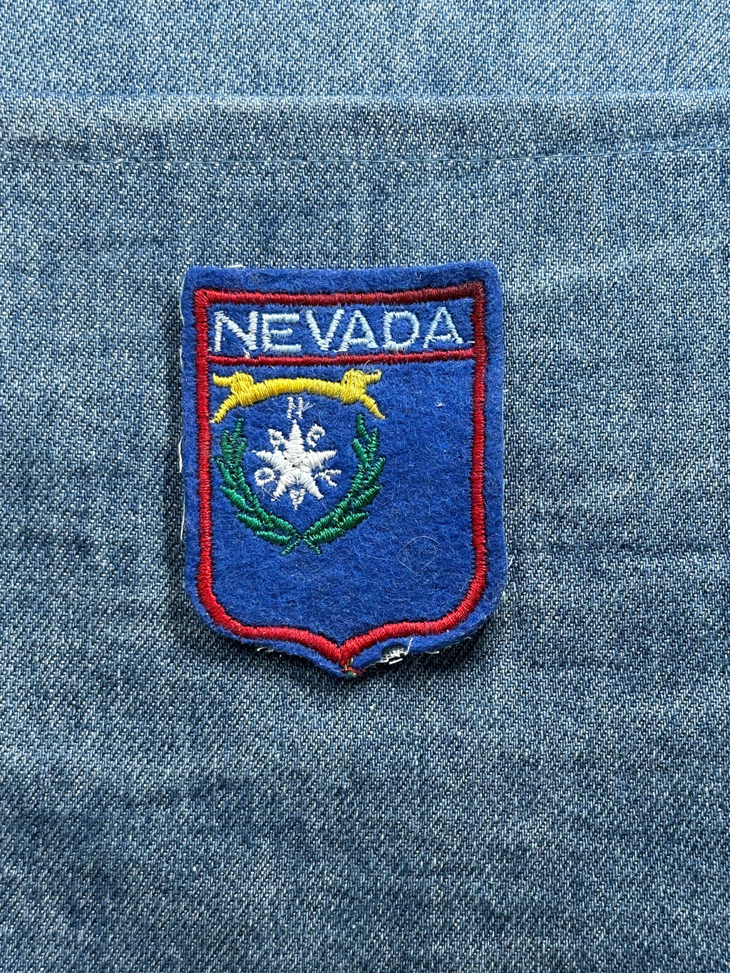 Nevada State Collectable Patch: Blue Shield - Travel Souvenir Accessory