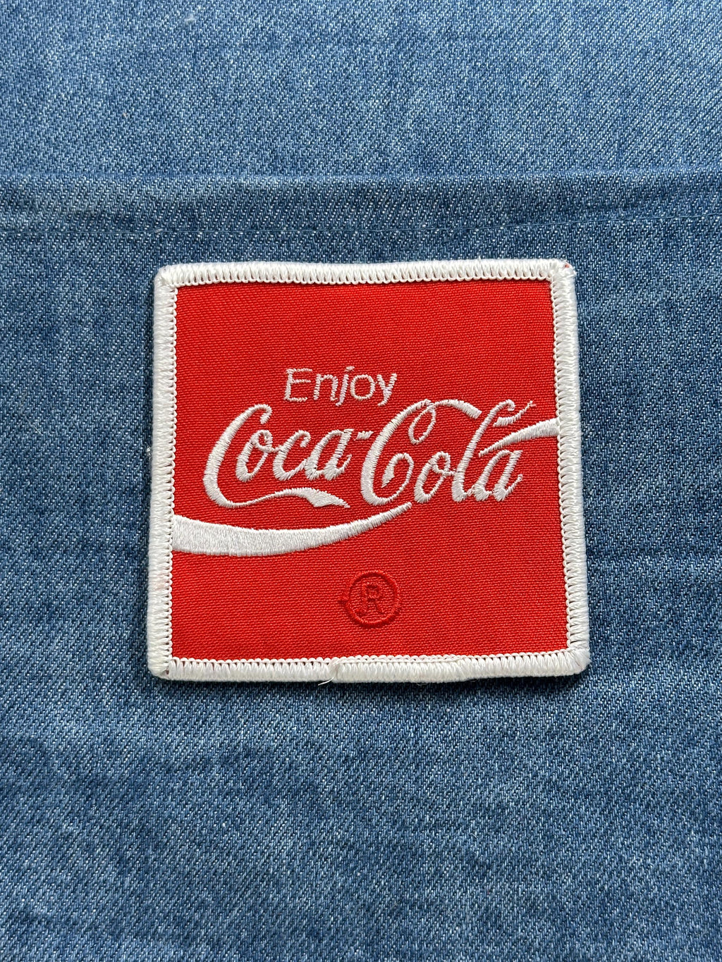 Coca-Cola Logo Patch: Red White Script - Vintage Soda Ad Accessory