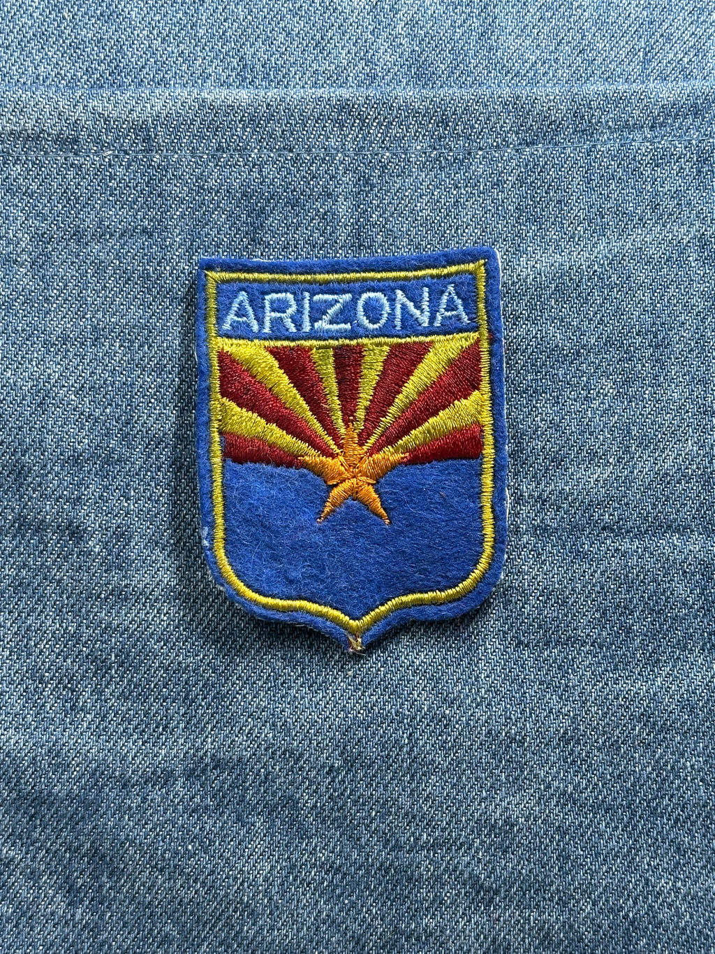 Arizona State Flag Collectable Patch: Blue Shield - Patriotic Accessory
