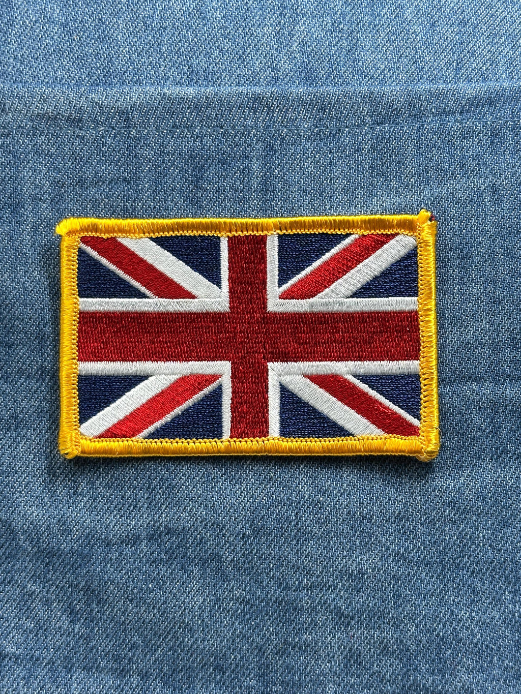United Kingdom Collectable Patch: Gold Border - UK Flag Accessory