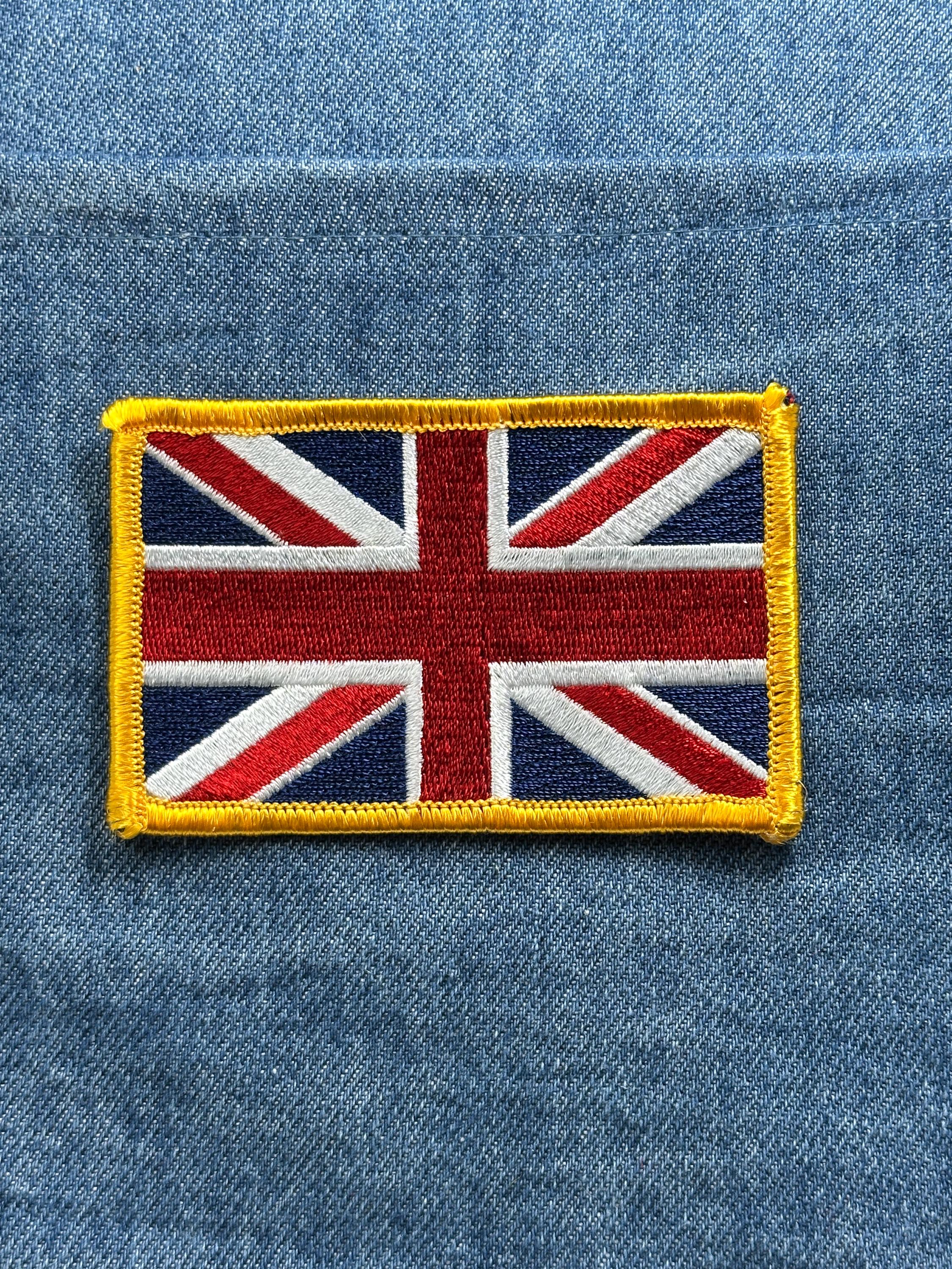 United Kingdom Collectable Patch: Gold Border - UK Flag Accessory