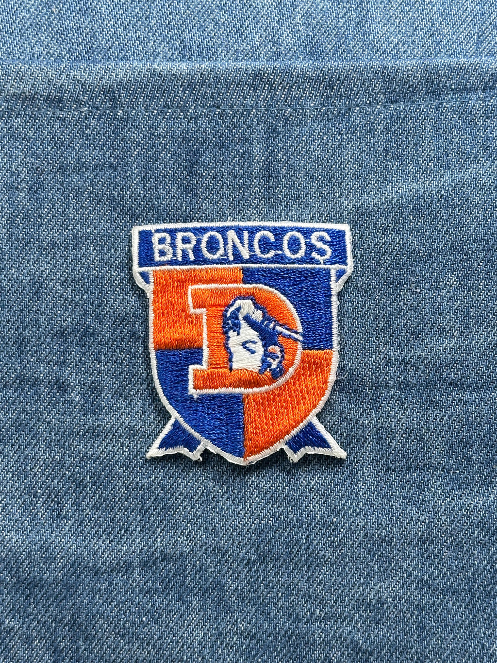 Denver Broncos Patch: Orange Blue Shield - NFL Football Accessory