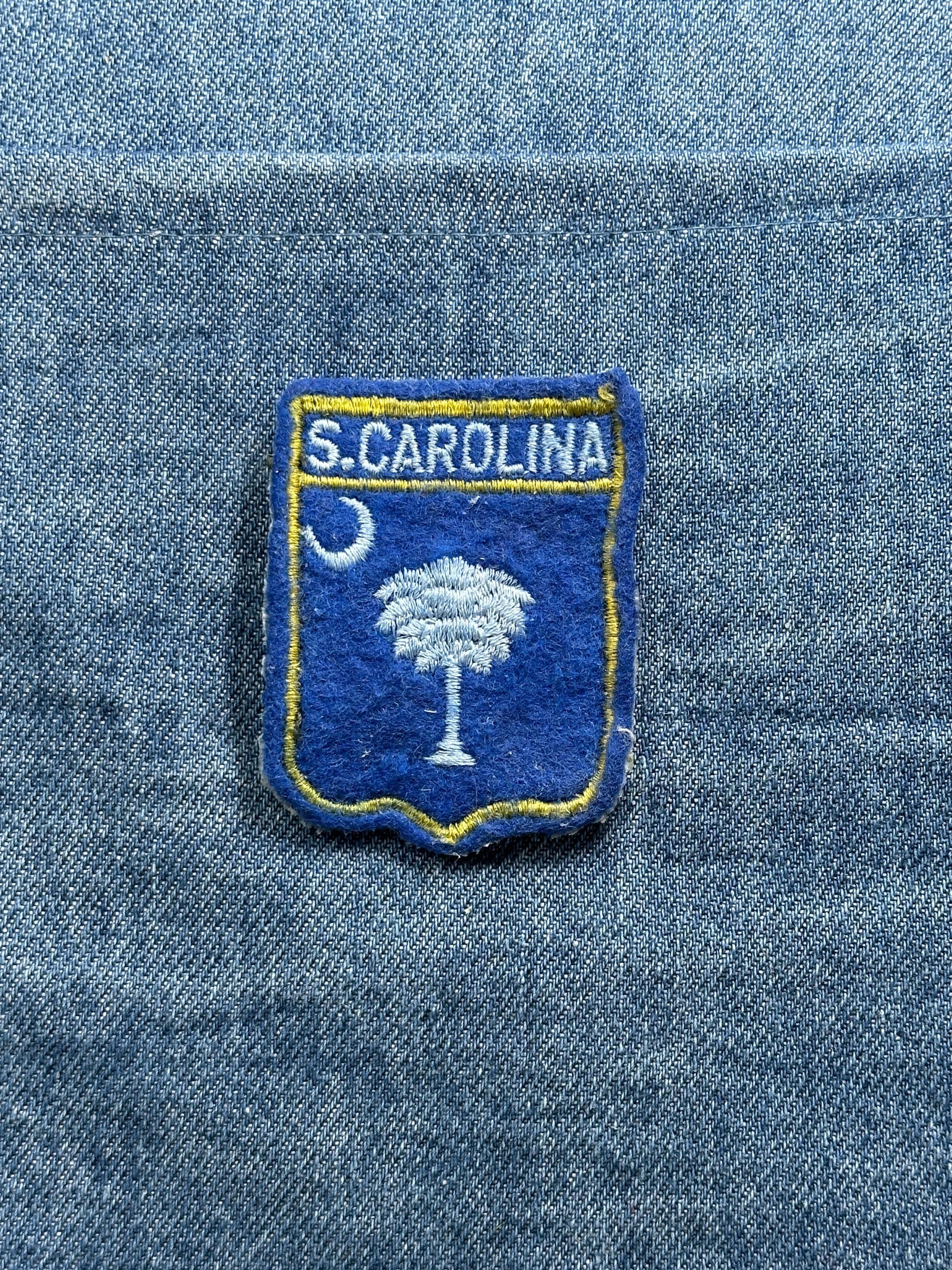 South Carolina Collectable Patch: Blue & Gold Felt - State Flag Accessory