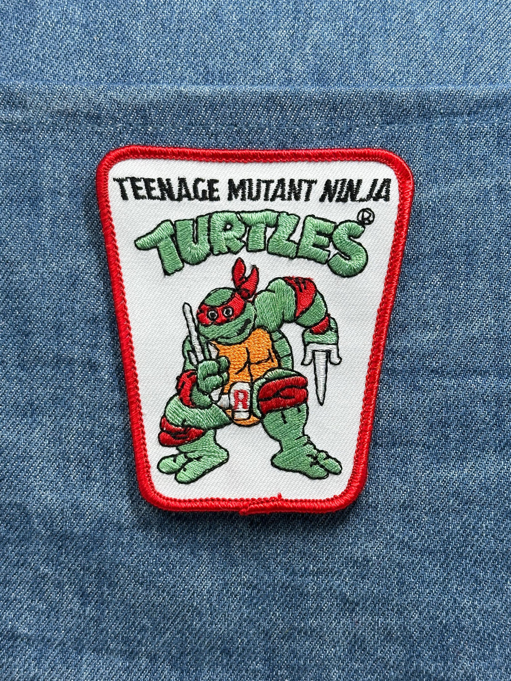 TMNT Raphael Collectable Patch: Red Border - 1990s Cartoon