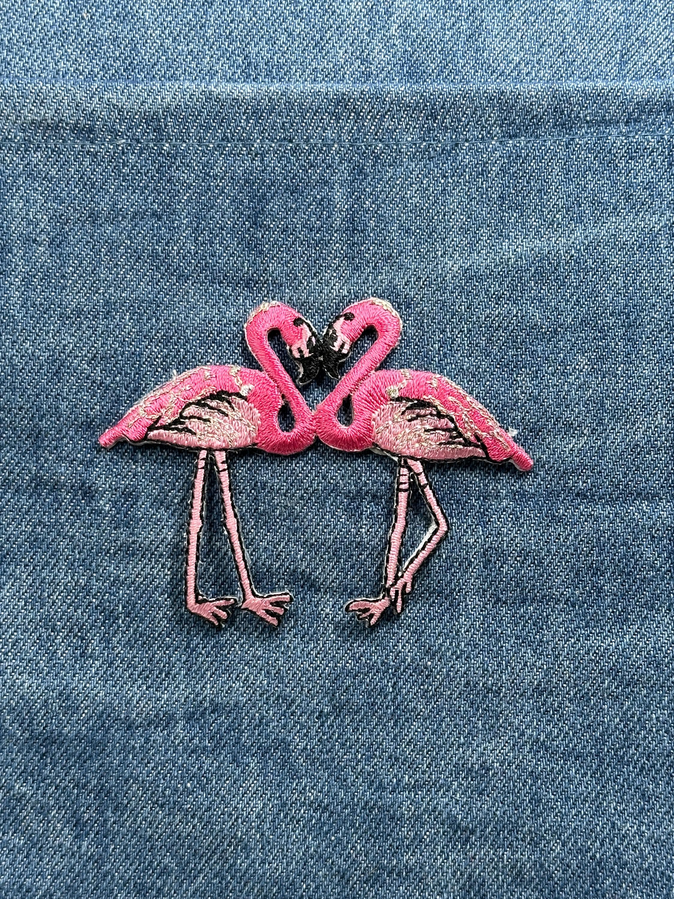 Pink Flamingos Patch: Bright Tropical - Retro Accessory
