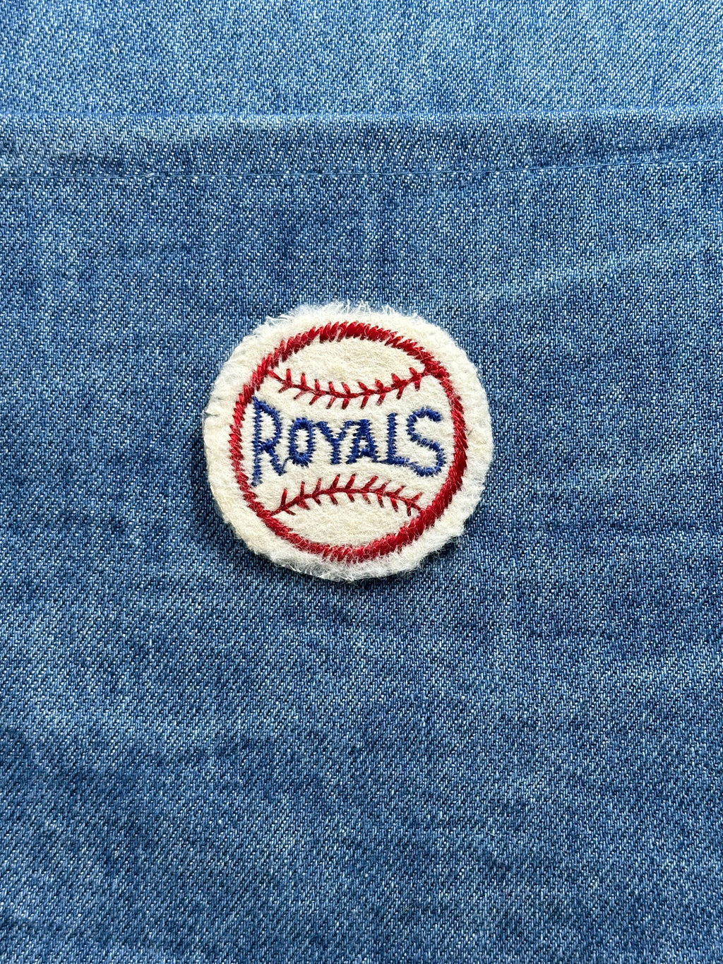 Kansas City Royals Collectable Patch: Felt Baseball - Vintage MLB Accessory