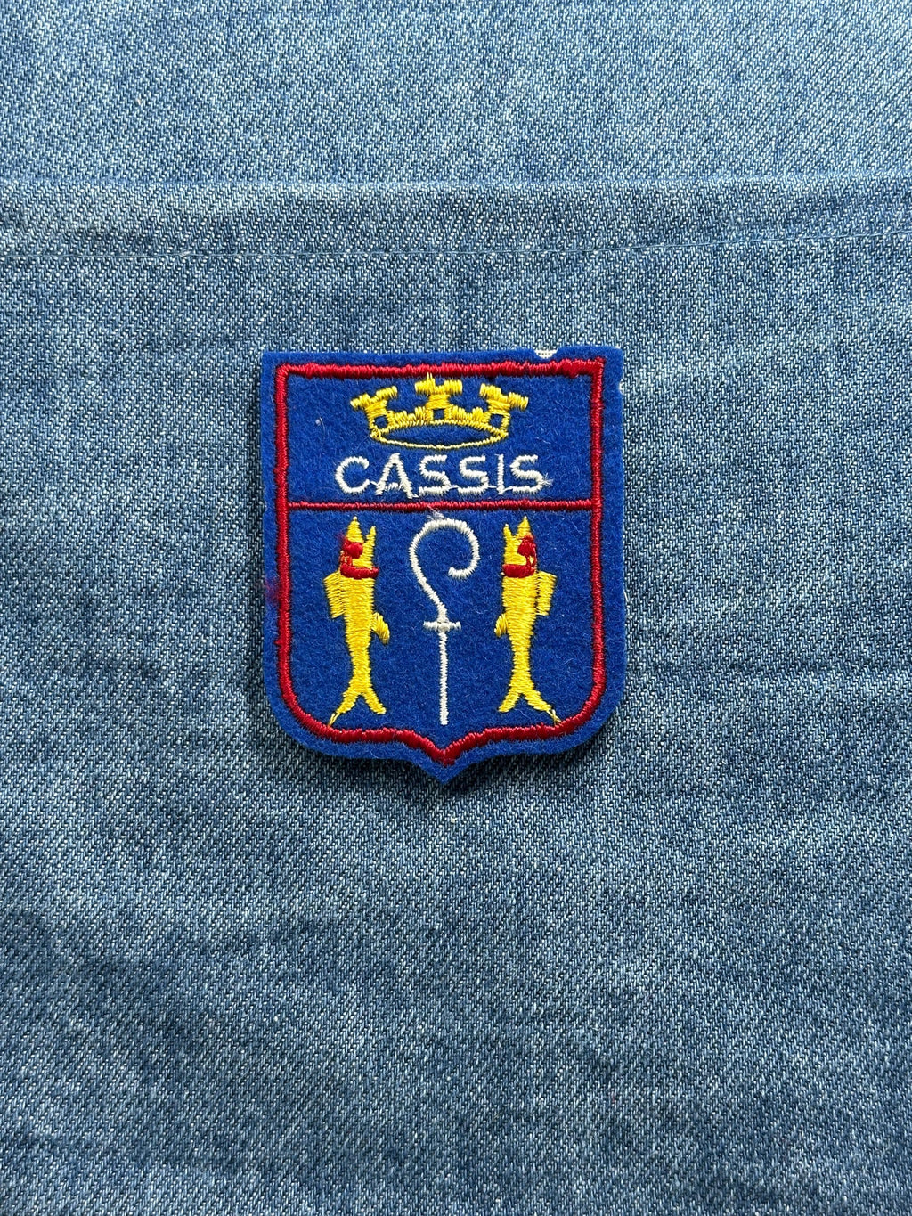 Cassis France Collectable Patch: Blue Shield Crest - Travel Souvenir