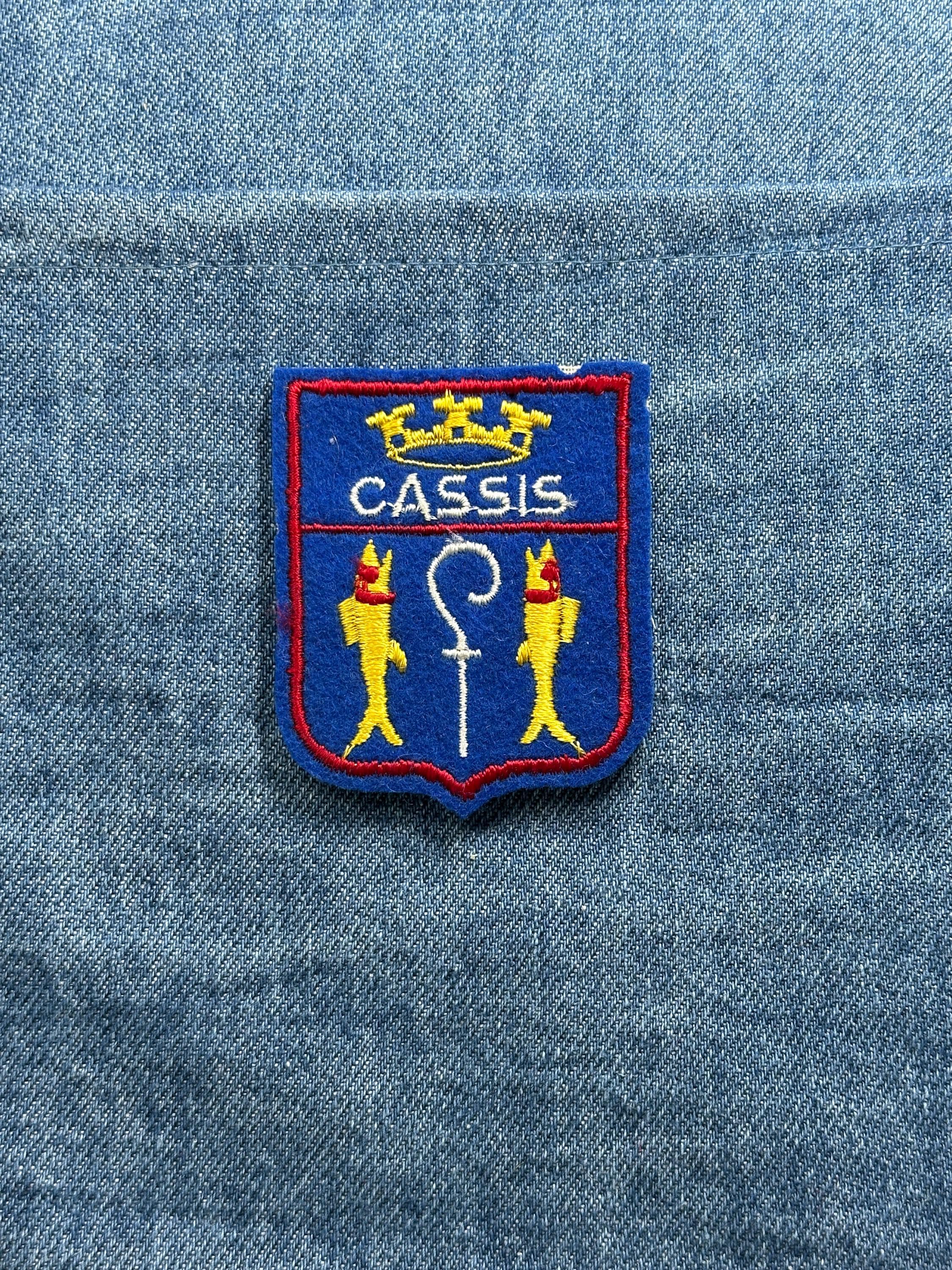 Cassis France Collectable Patch: Blue Shield Crest - Travel Souvenir