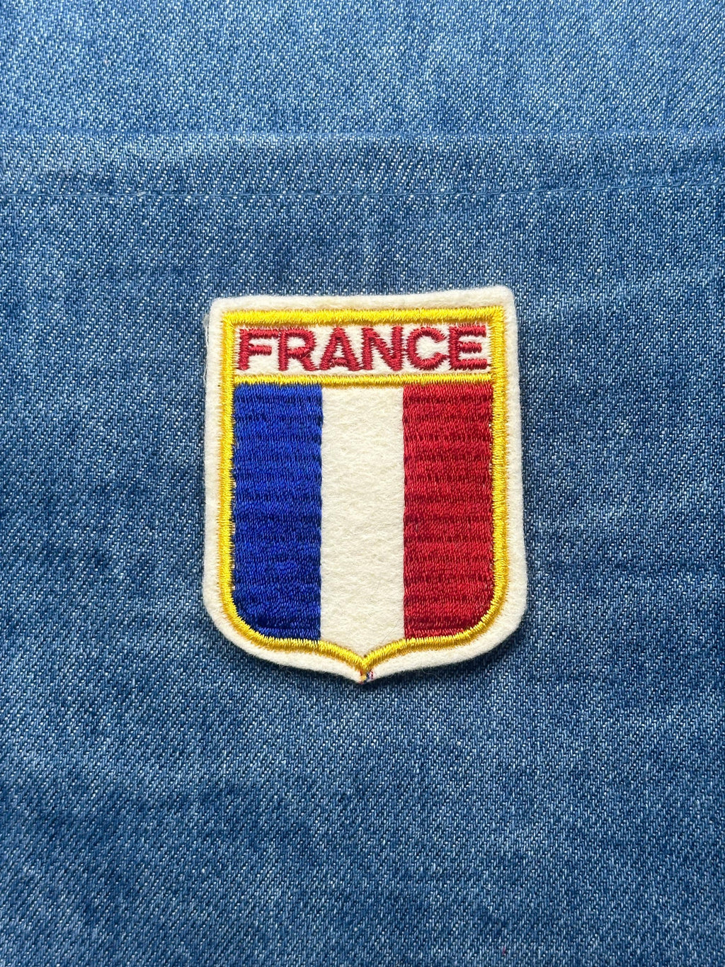 France Collectable Patch: Tricolor Shield - Travel Souvenir Accessory