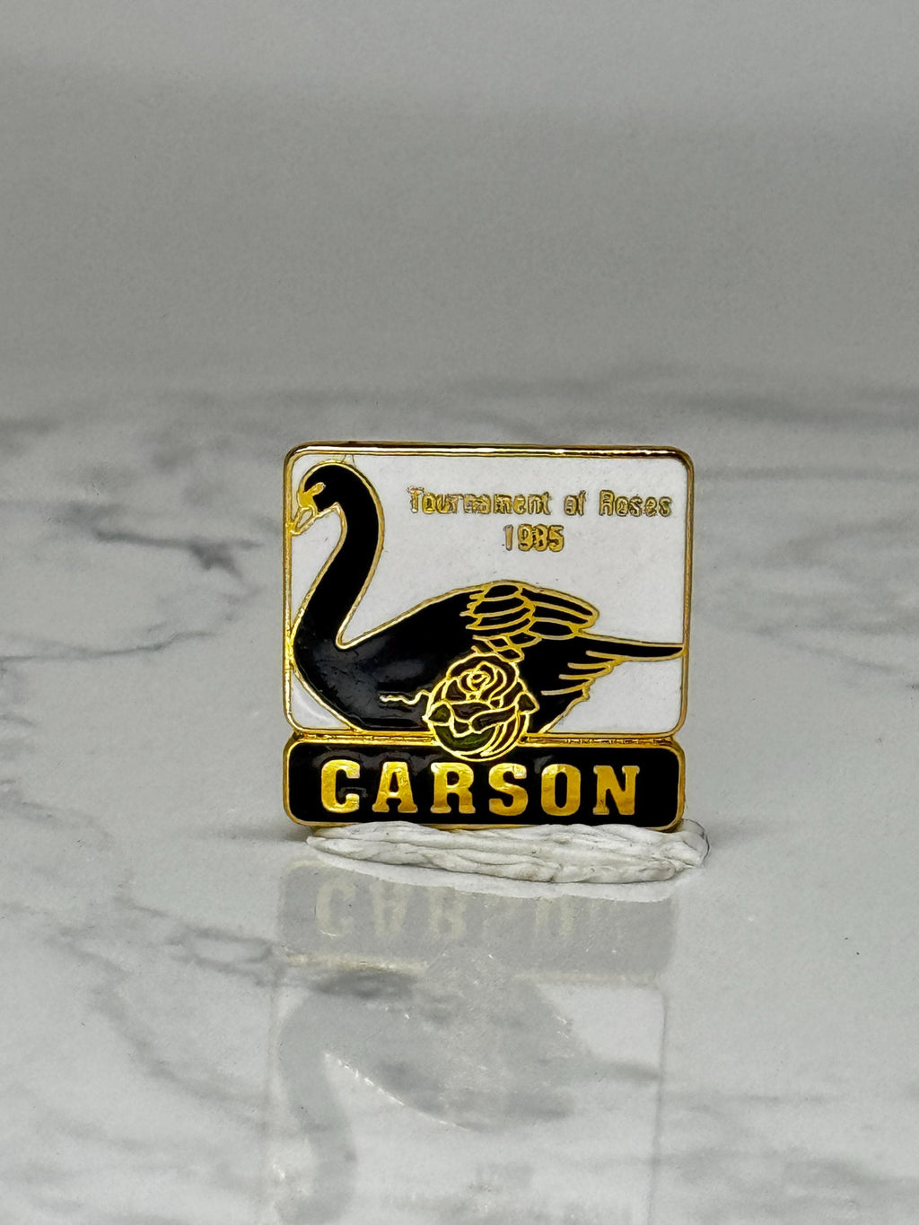 Vintage Tournament of Roses 1985 Lapel Pin: Gold Tone - Parade Souvenir
