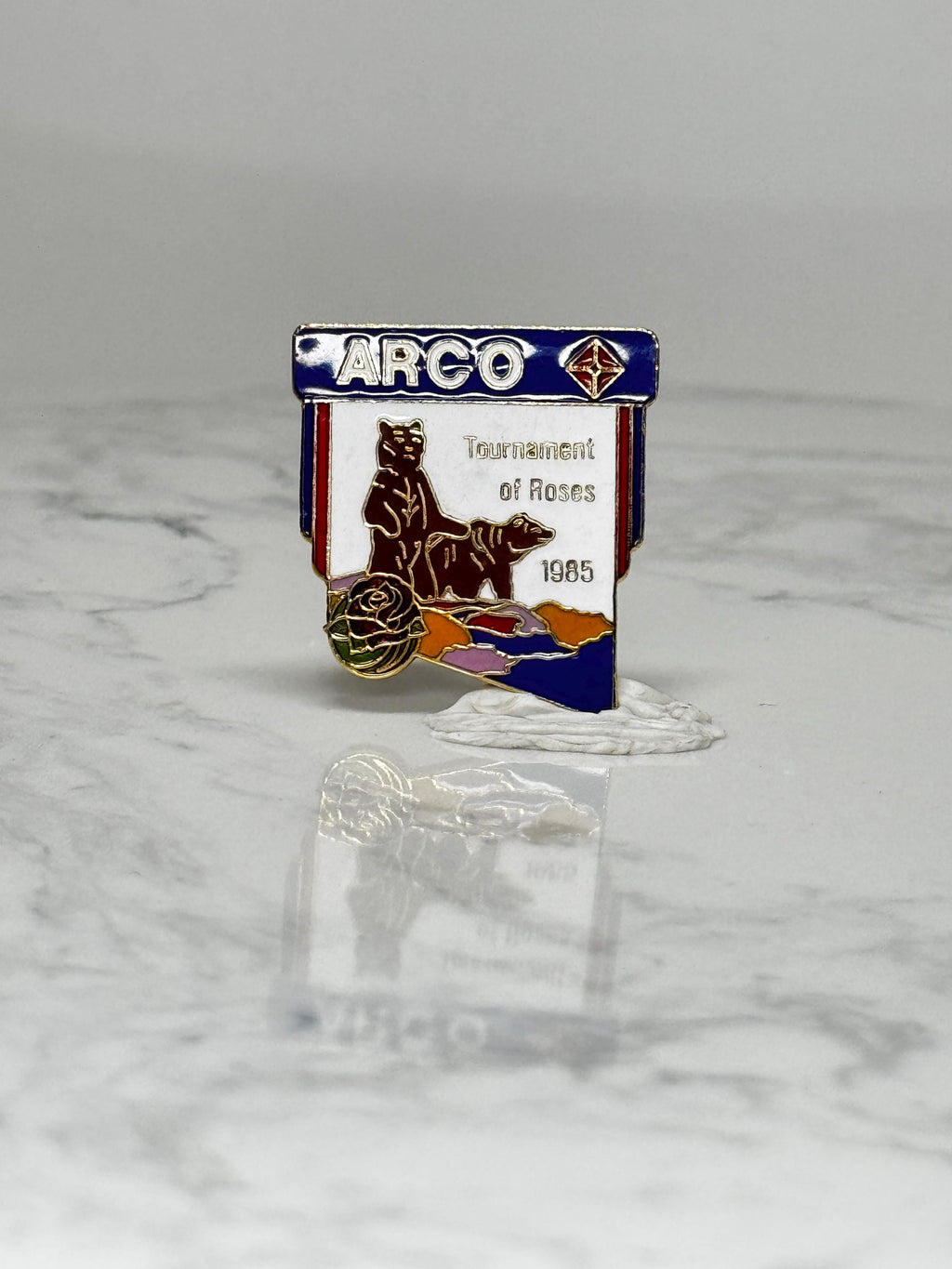 Vintage ARCO Tournament of Roses Pin: Enamel Sponsor - 1985 Event Accessory