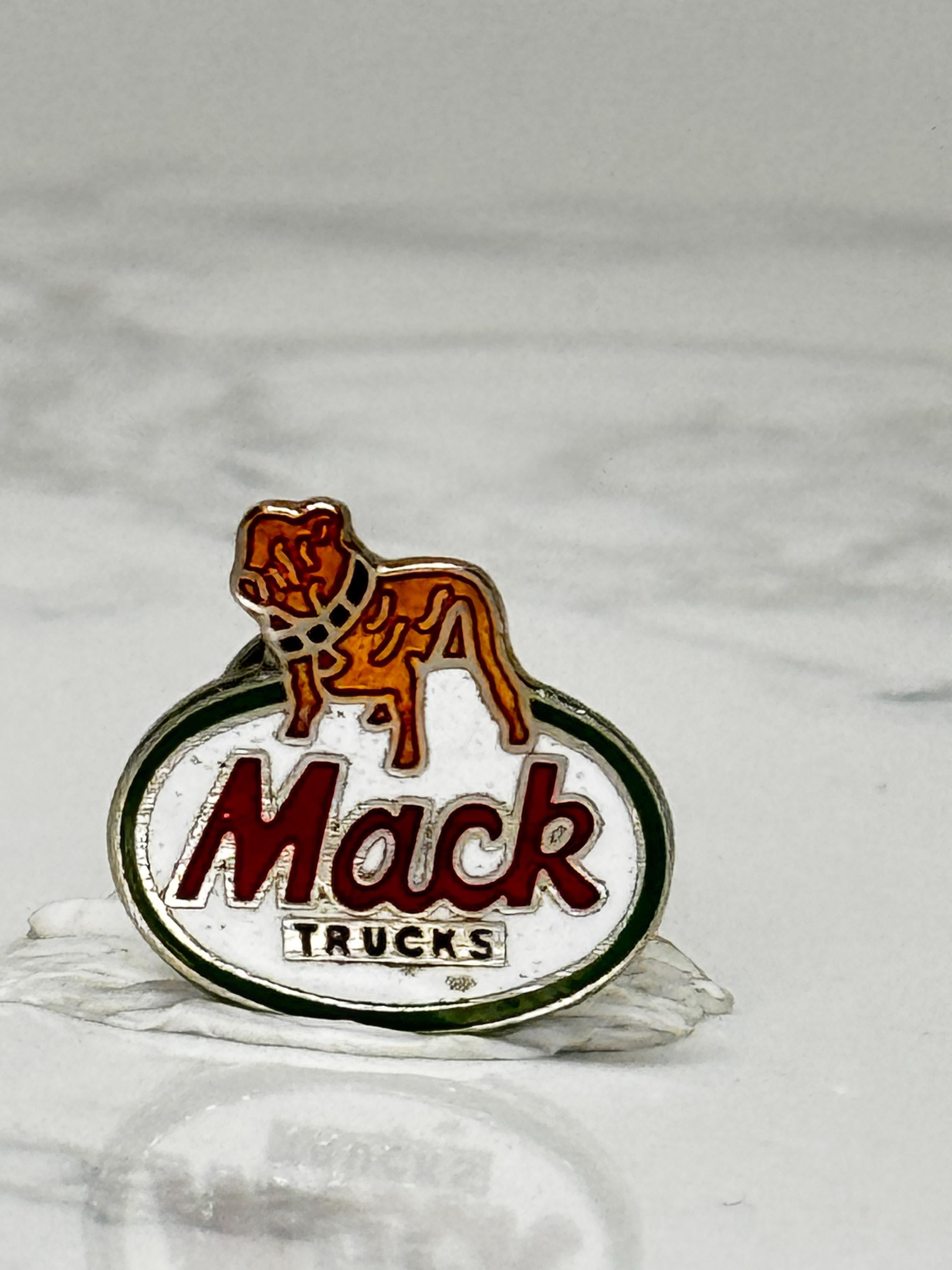 Vintage Mack Trucks Bulldog Pin: Enamel Logo - Advertising Accessory