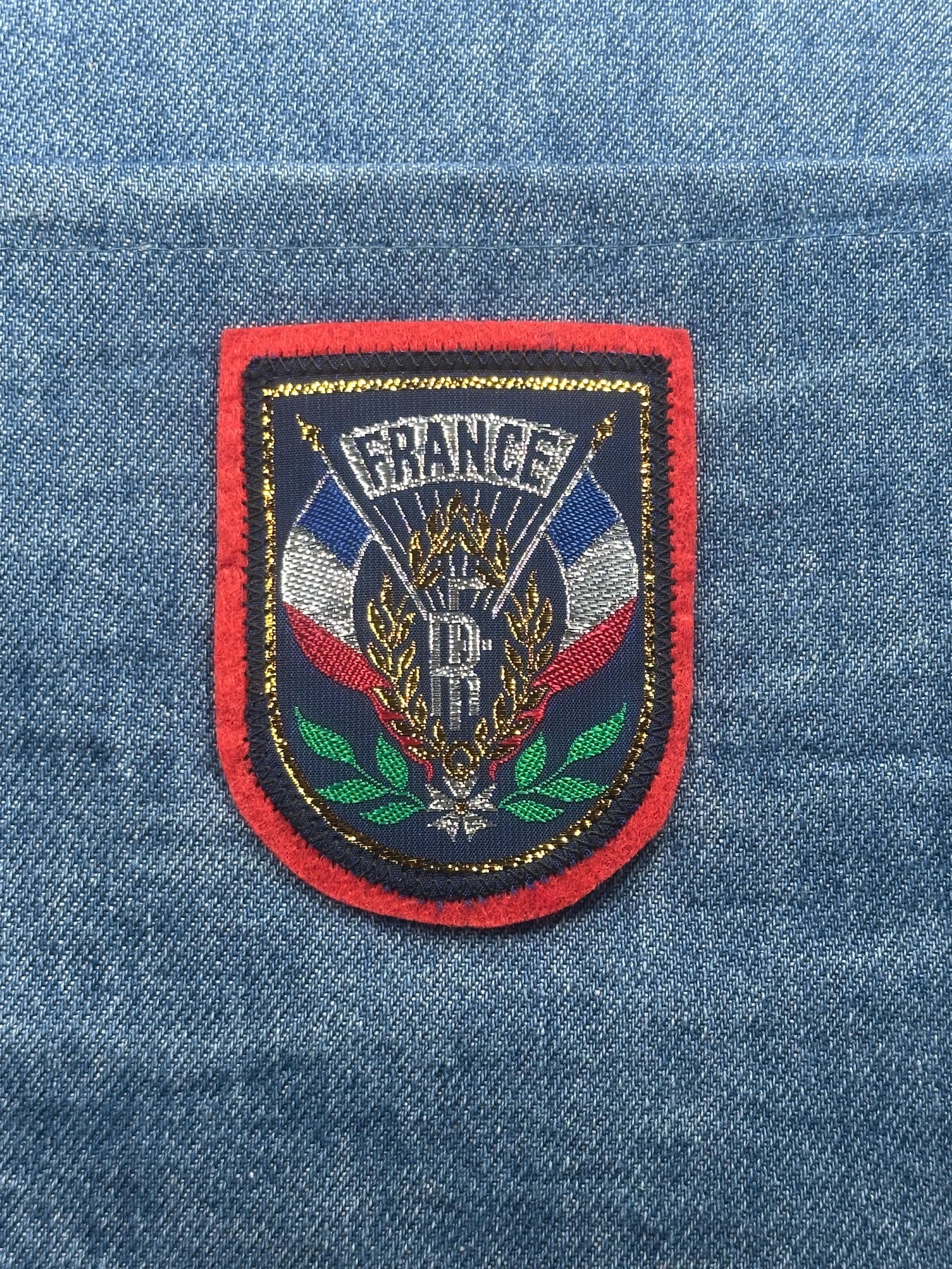 France Crest Collectable Patch: Tricolor Shield - Patriotic Accessory