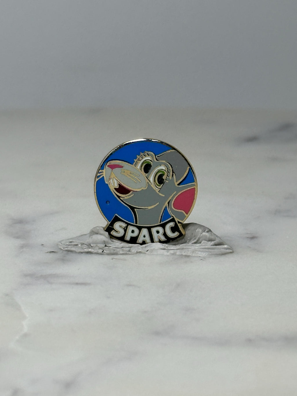Vintage SPARC Mouse Lapel Pin, Cartoon Mouse Enamel Pin, SPARC Organization Hat Pin Collectible