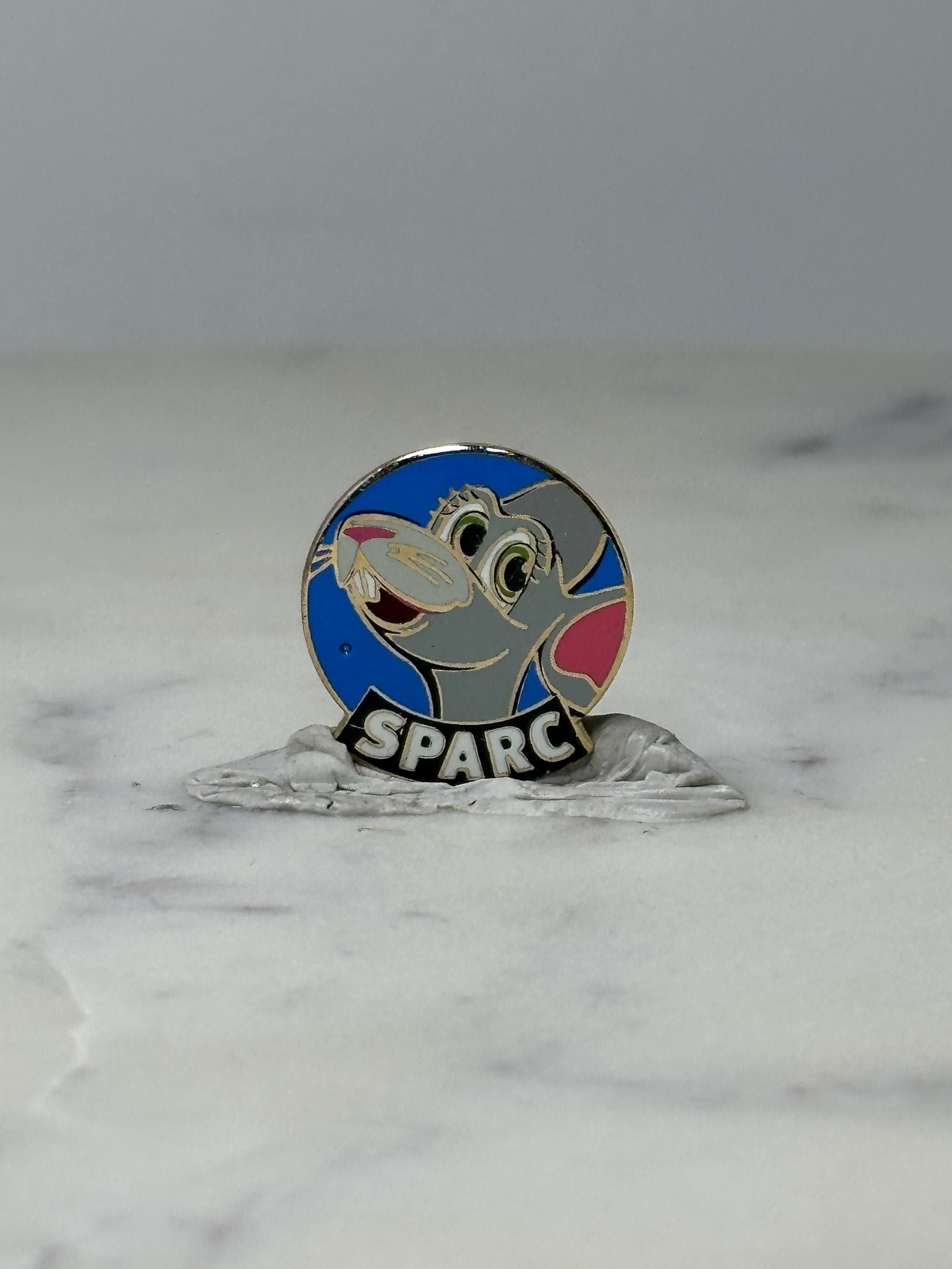 Vintage SPARC Mouse Lapel Pin, Cartoon Mouse Enamel Pin, SPARC Organization Hat Pin Collectible