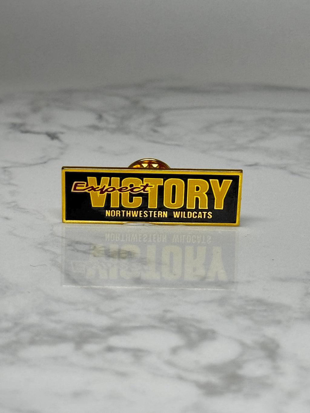 Vintage Northwestern Wildcats Pin: Black Gold - College Accessory