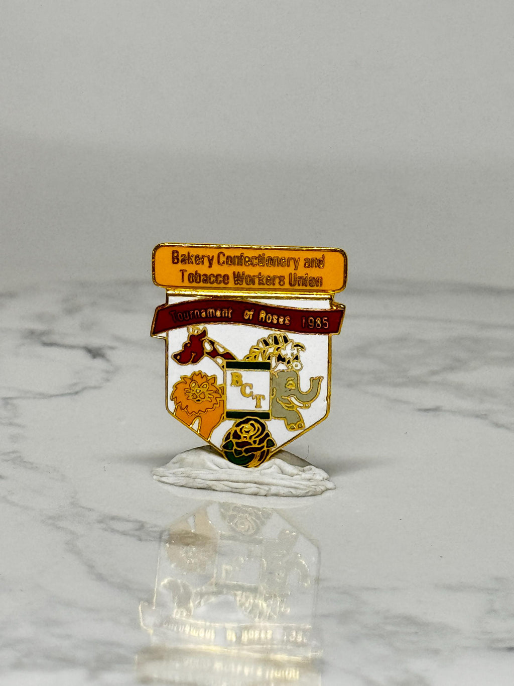 Vintage BCT Workers Union Pin: Enamel - 1985 Tournament of Roses Accessory