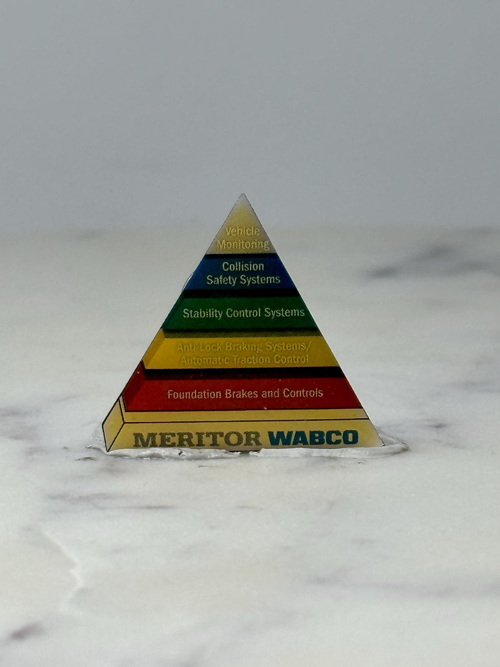 Vintage Meritor WABCO Pyramid Lapel Pin: Enamel - Auto Industry