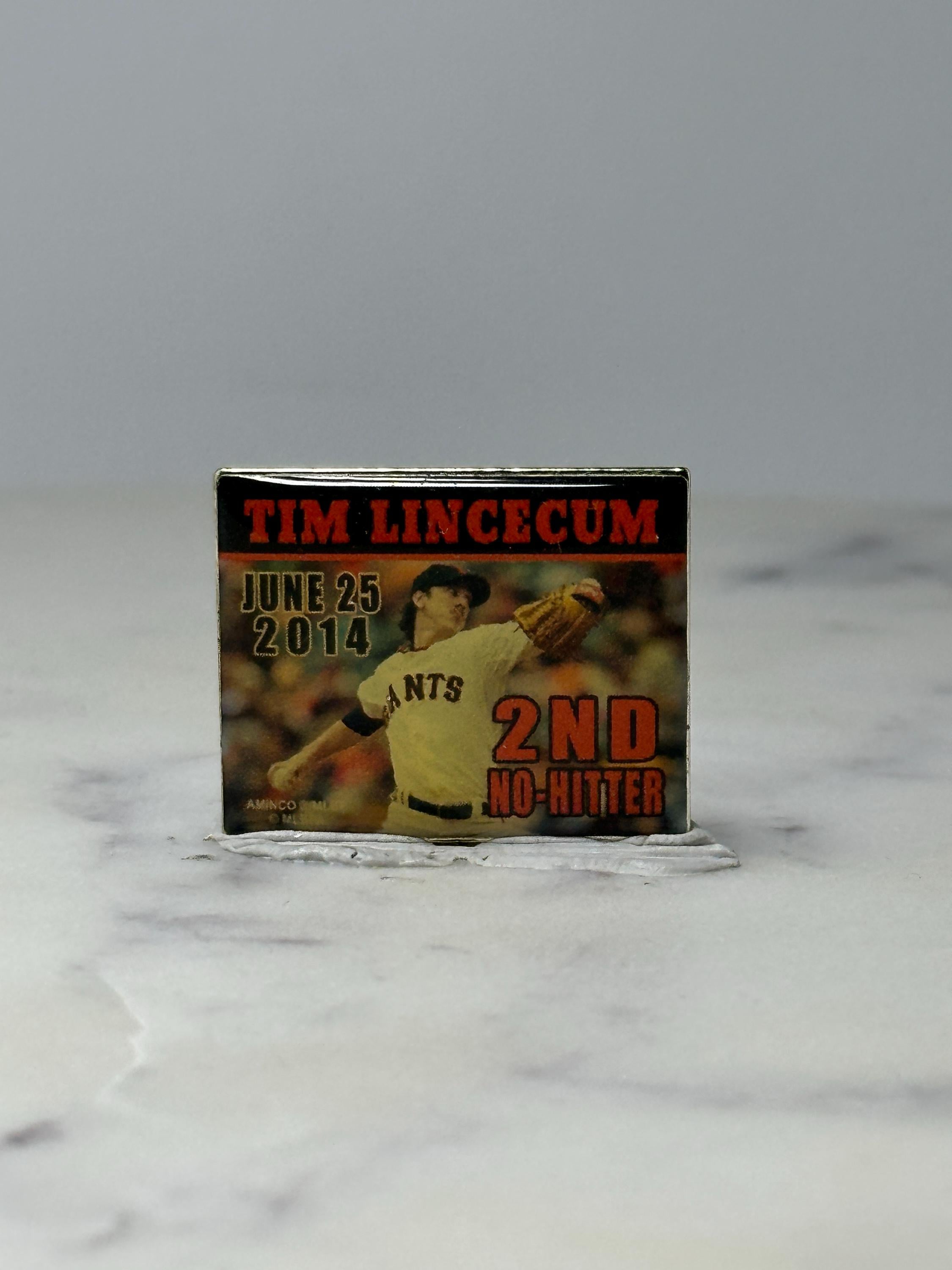 Vintage Tim Lincecum Sports Pin: Color Photo - 2014 No Hitter