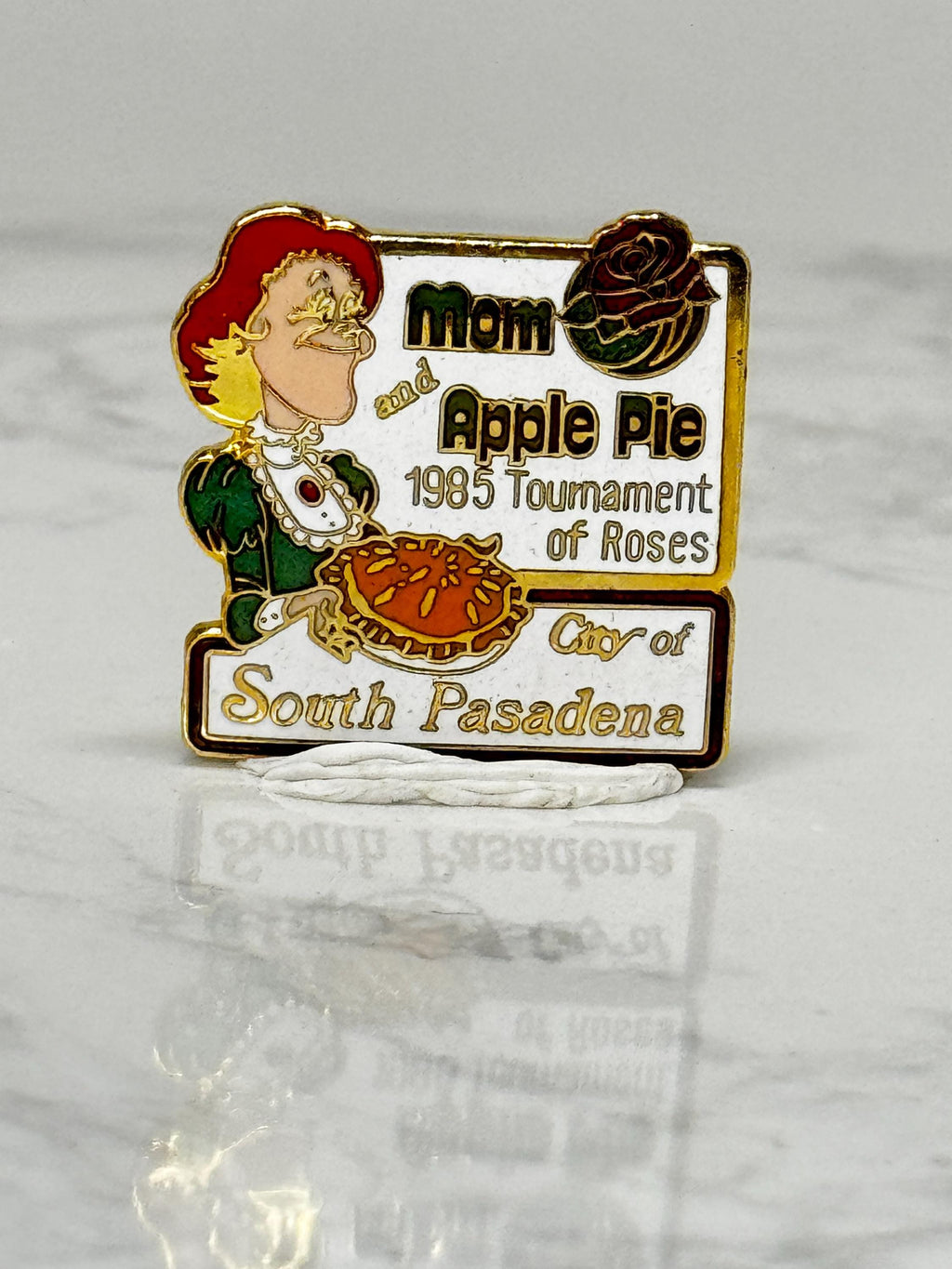 Vintage 1985 Tournament of Roses Pin: Enamel South Pasadena