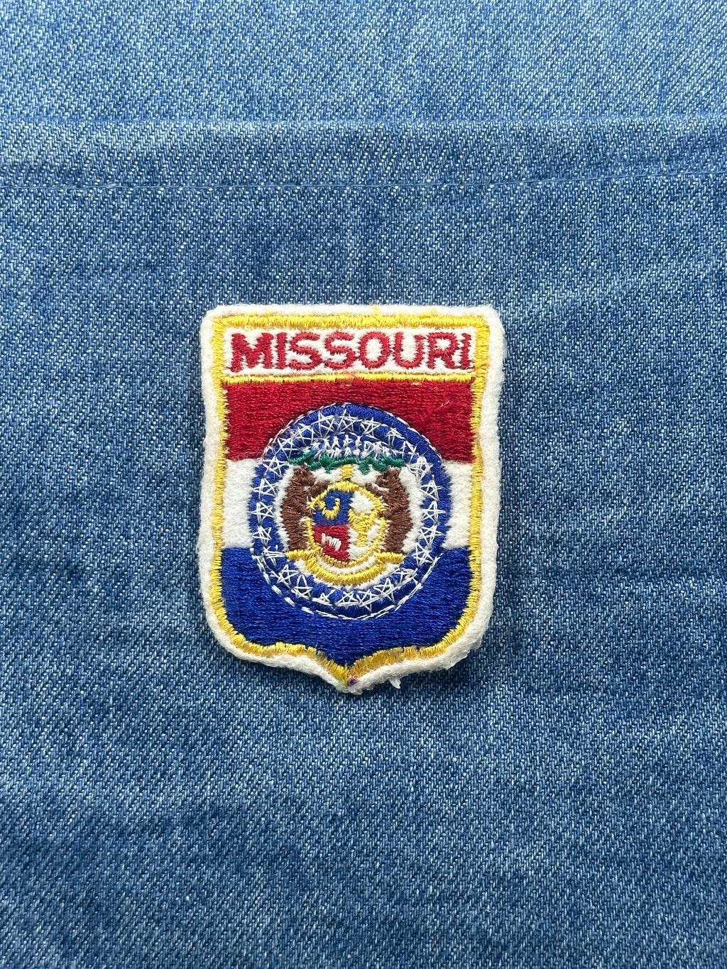 Missouri State Flag Collectable Patch: Shield Red White Blue - Travel Souvenir