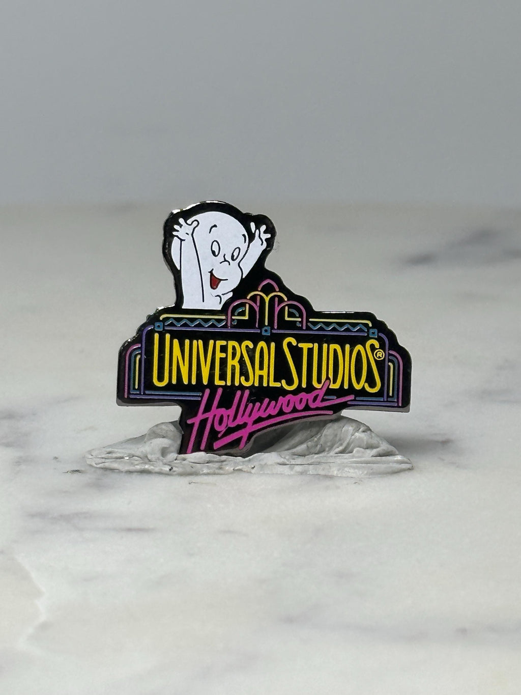 Vintage Casper Universal Studios Pin: Neon Enamel - 1990s Theme Park
