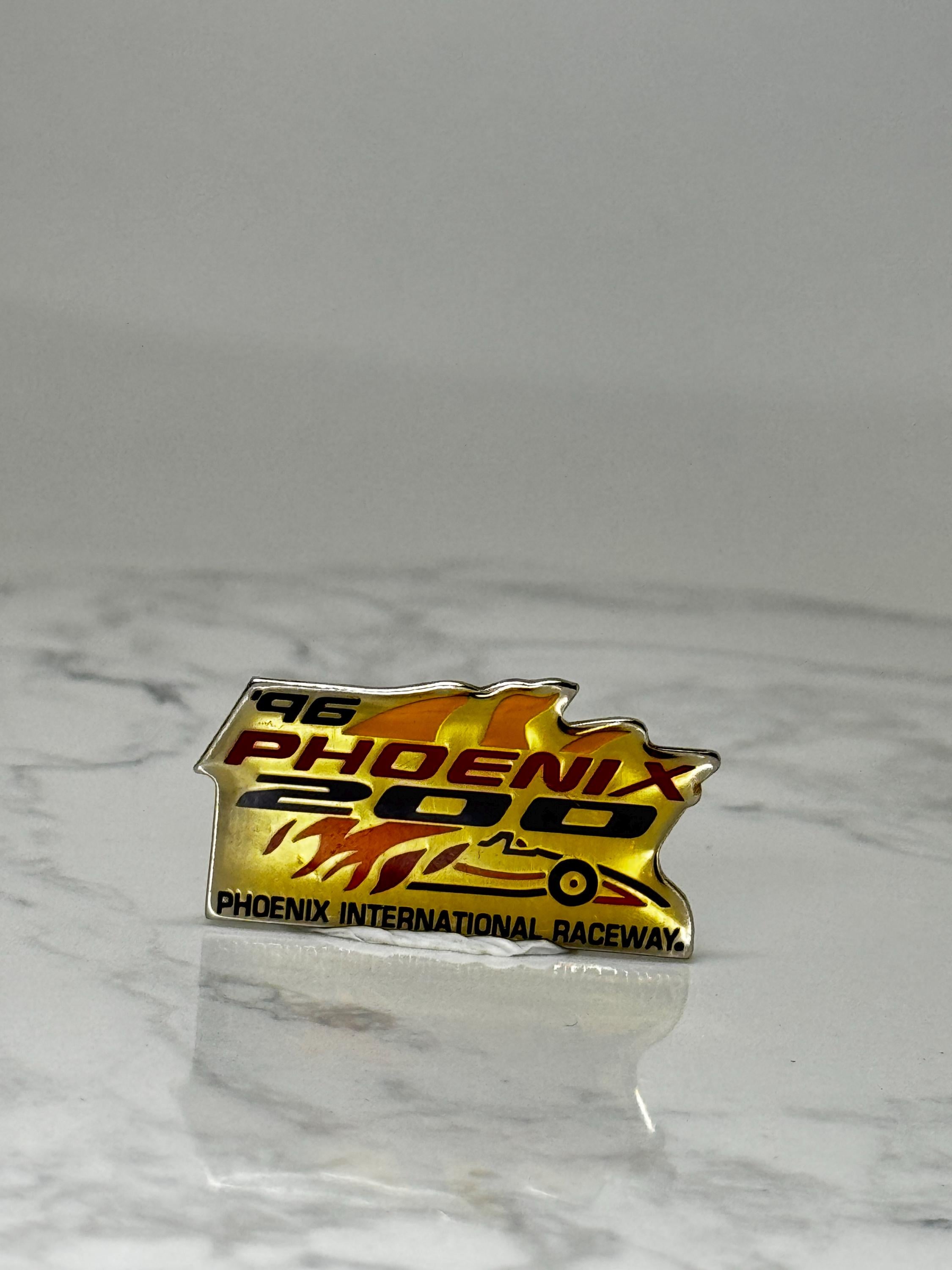 Vintage 1996 Phoenix 200 Lapel Pin: Gold Tone - NASCAR Racing Event