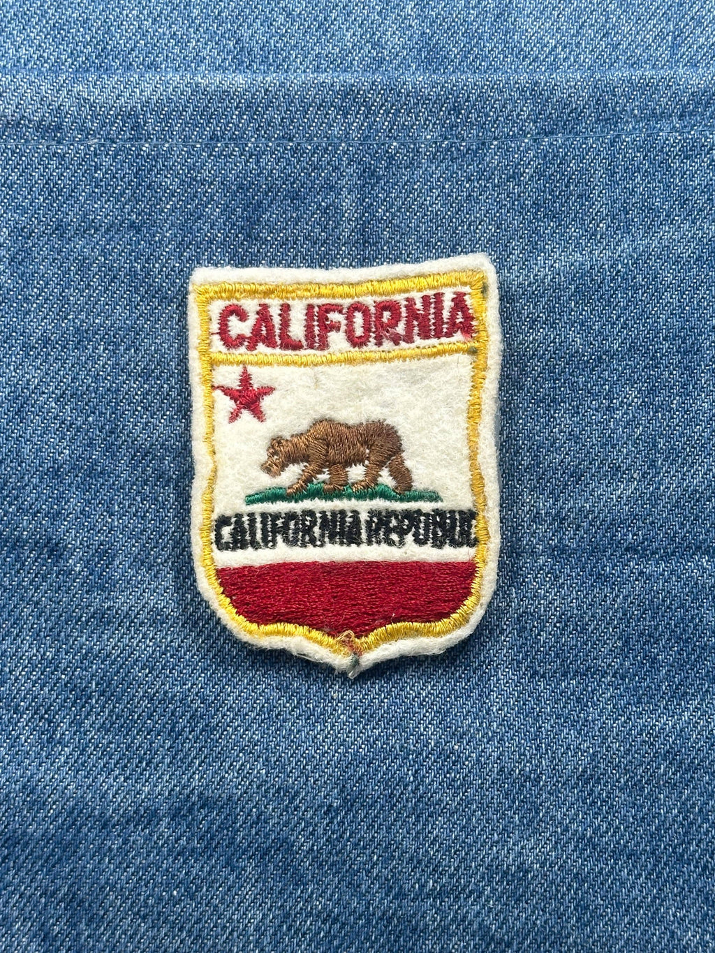 California State Flag Collectable Patch: Shield Felt - Souvenir