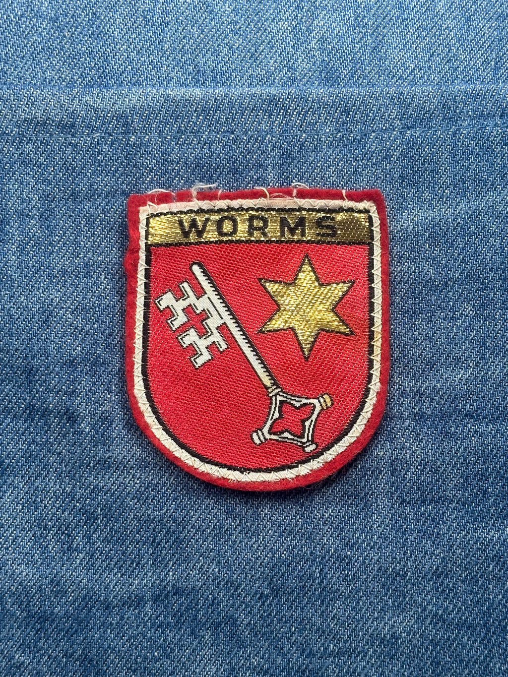 Worms Germany Collectable Patch: Red & Gold Shield - City Crest Accessory