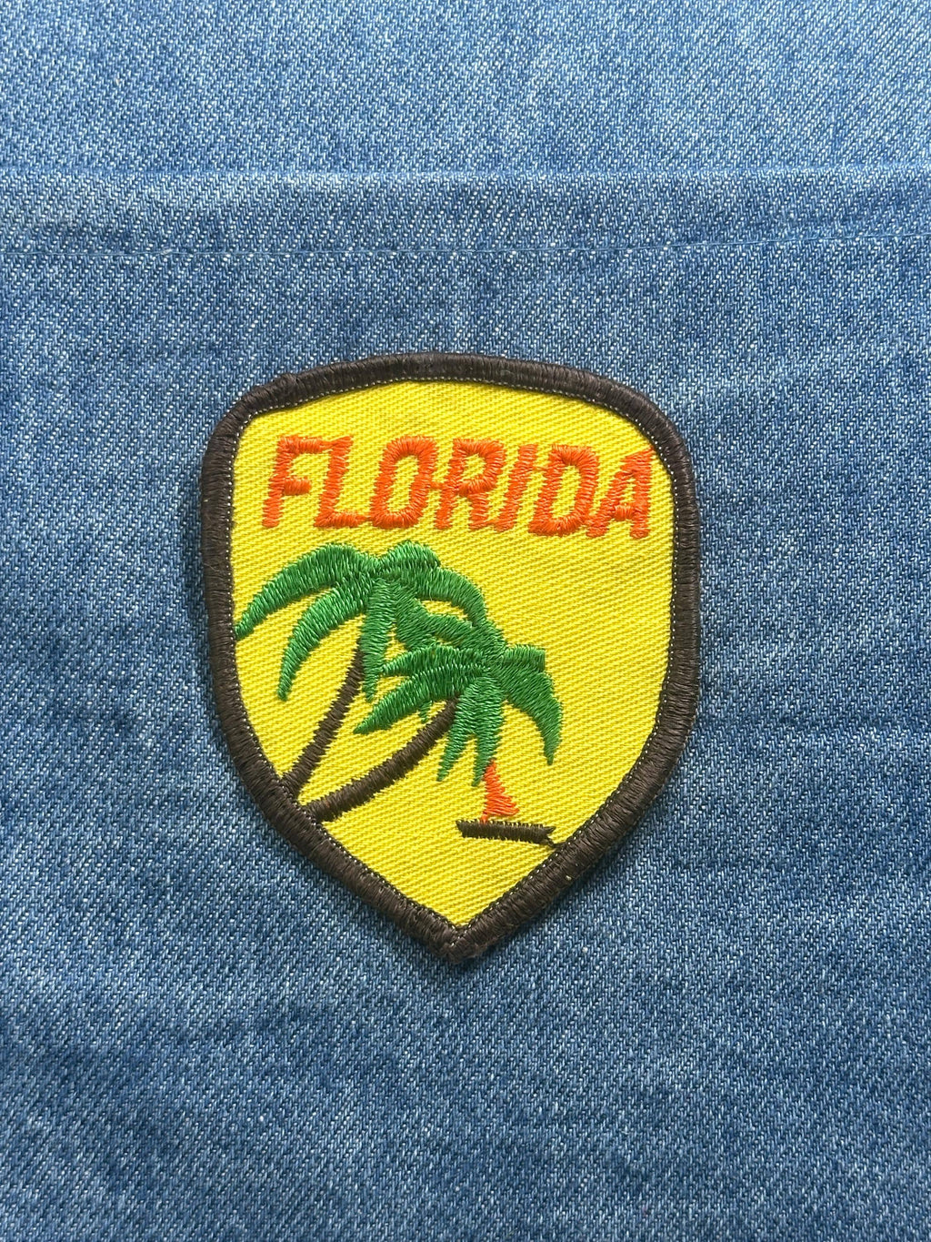 Florida Collectable Patch: Yellow Shield - State Travel Accessory