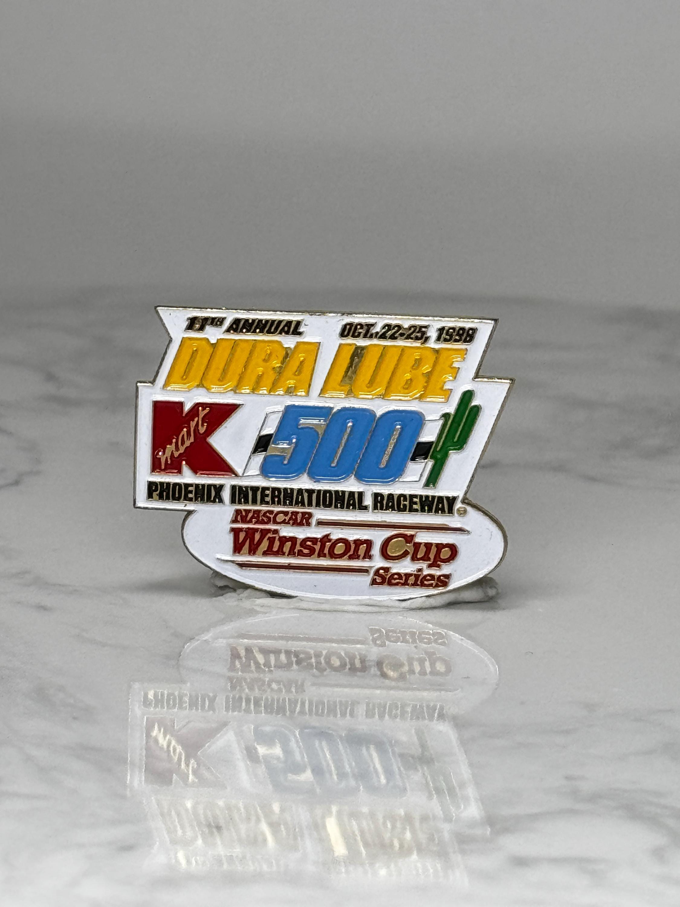 Vintage NASCAR Dura Lube Kmart 500 Pin: Color Enamel - 1998 Race
