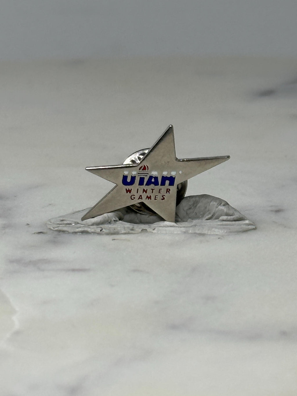 Vintage Utah Winter Games Star Lapel Pin: Silver Tone - 1990s Sports Accessory